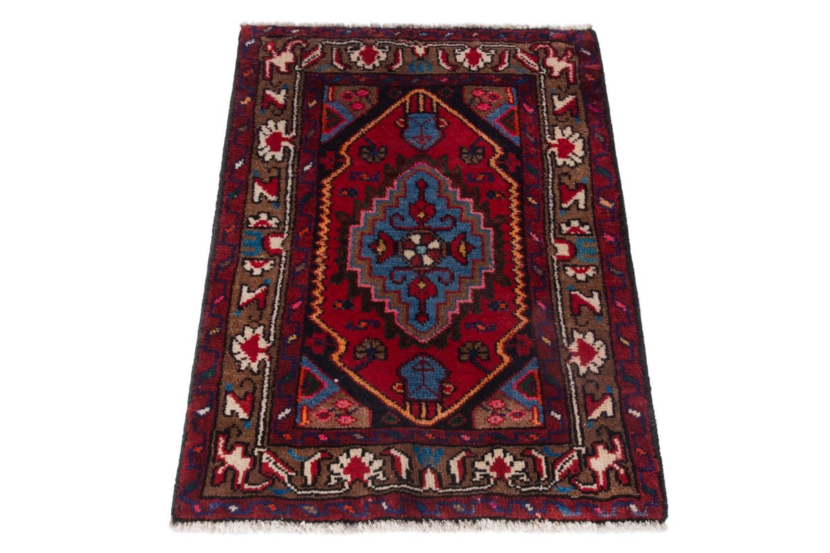 4194, Persian Hamadan Mini Rug