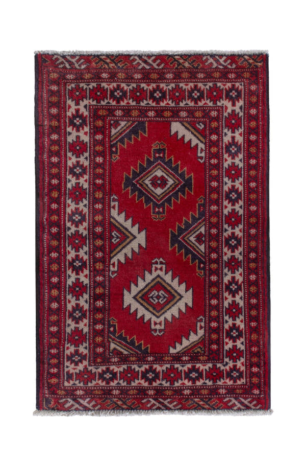 4201, Persian Torkaman Mini Rug