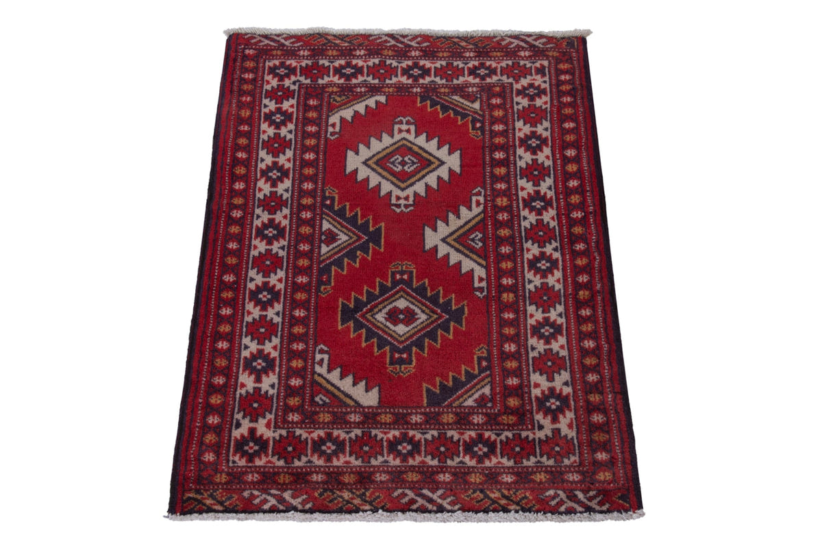 4201, Persian Torkaman Mini Rug