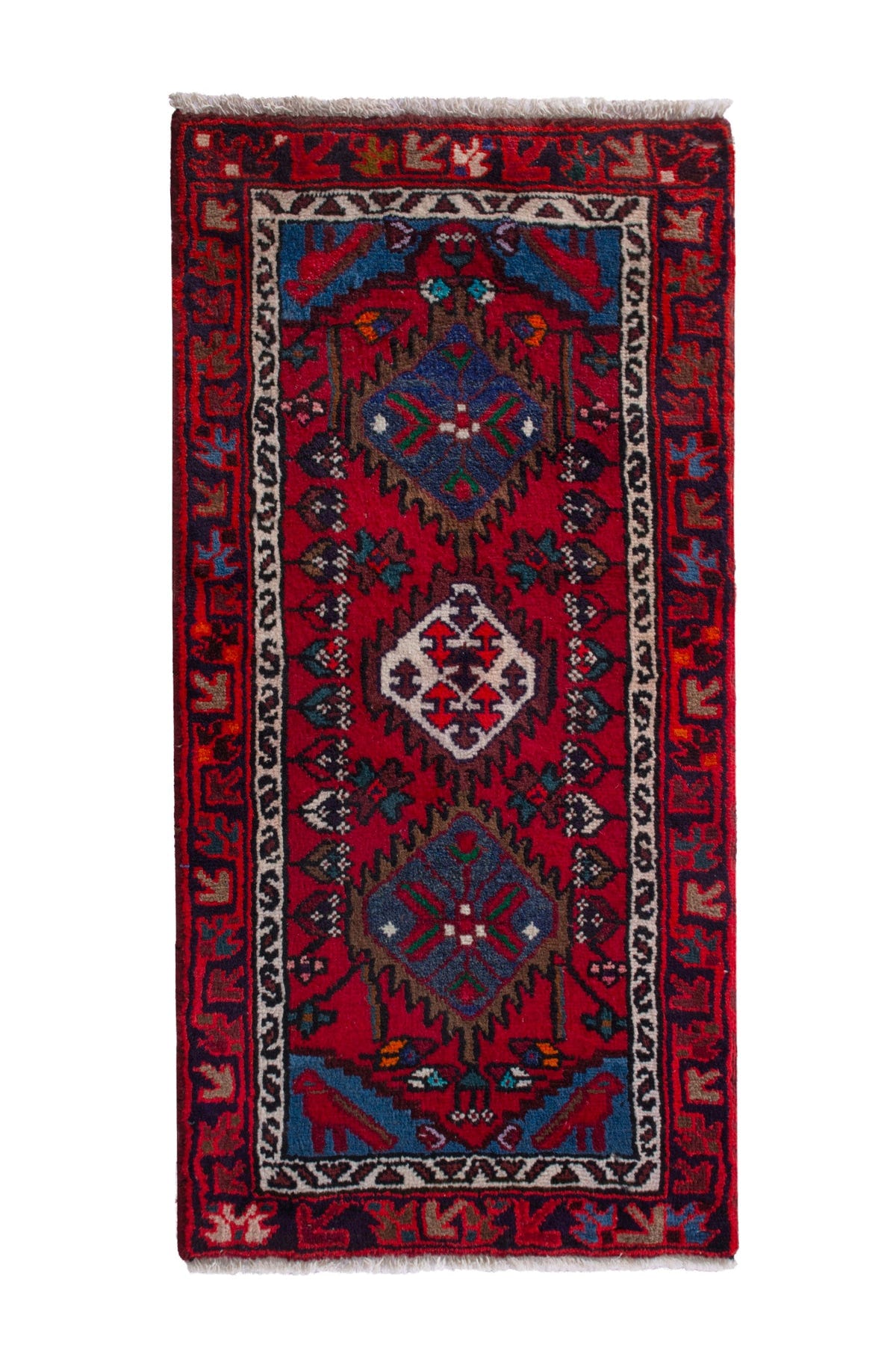 4203, Persian Hamadan Mini Rug