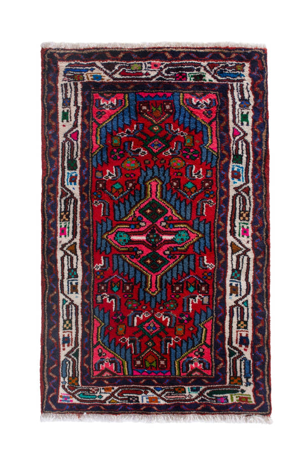 4207, Persian Hamadan Mini Rug