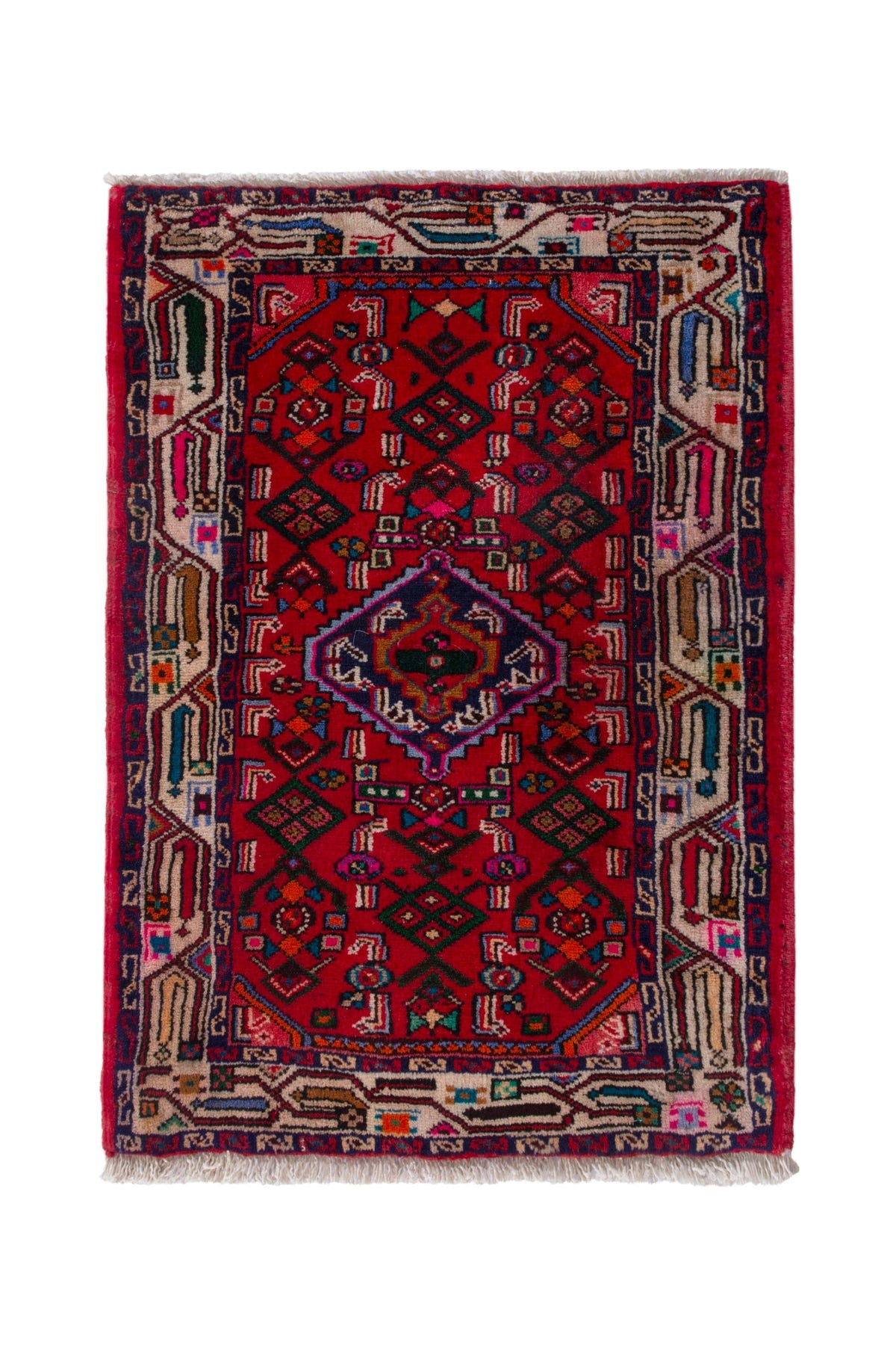4212, Persian Hamadan Mini Rug