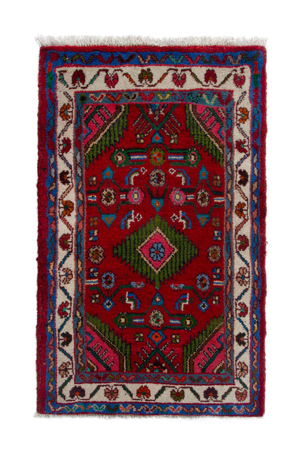 4216, Persian Hamadan Mini Rug