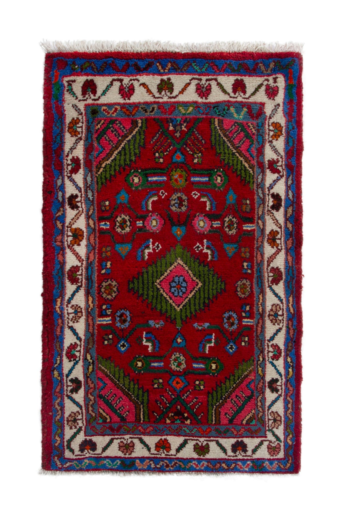 4216, Persian Hamadan Mini Rug
