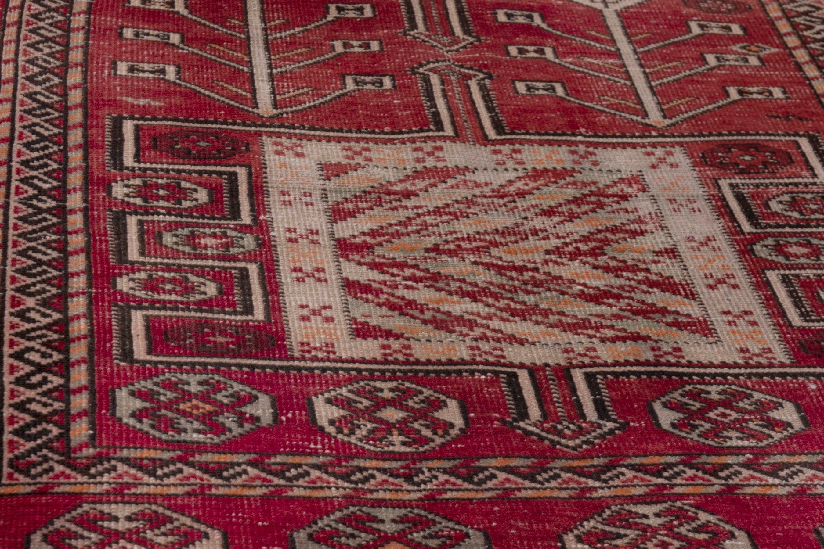 Persian Ghoochan area rug in deep red and cream, view 8 of 20