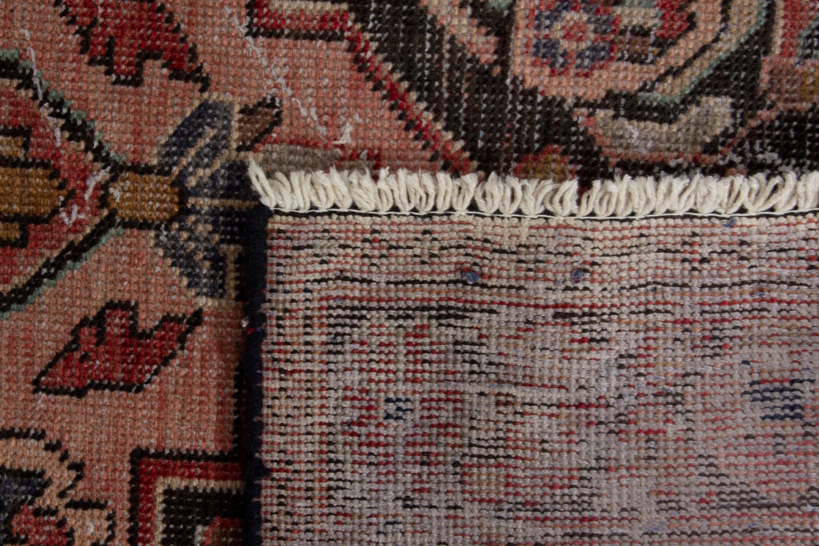 Persian Arak runner rug in faded red and navy, view 18 of 18