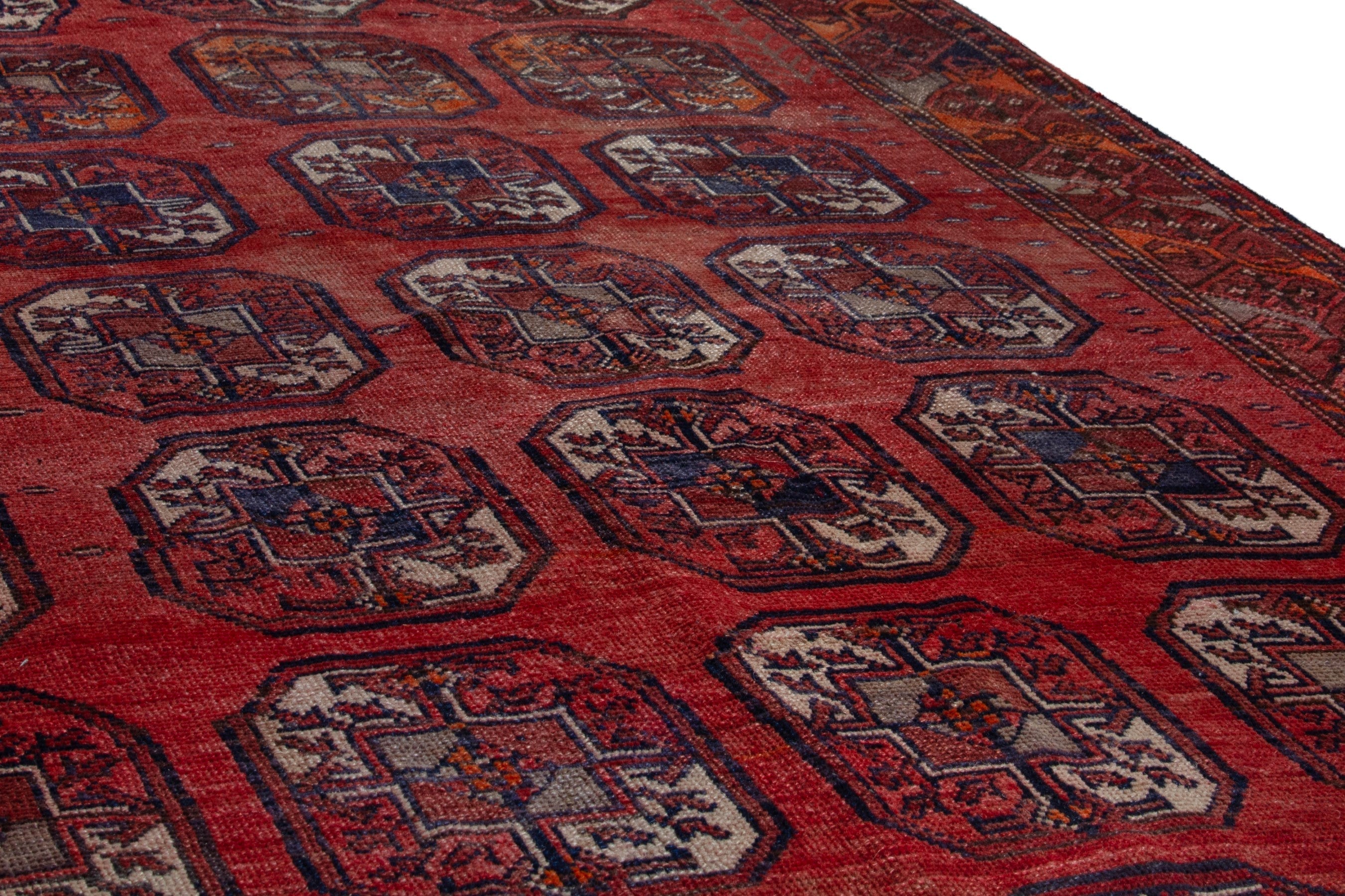 Persian Ghoochan area rug in deep red and burgundy, view 8 of 19