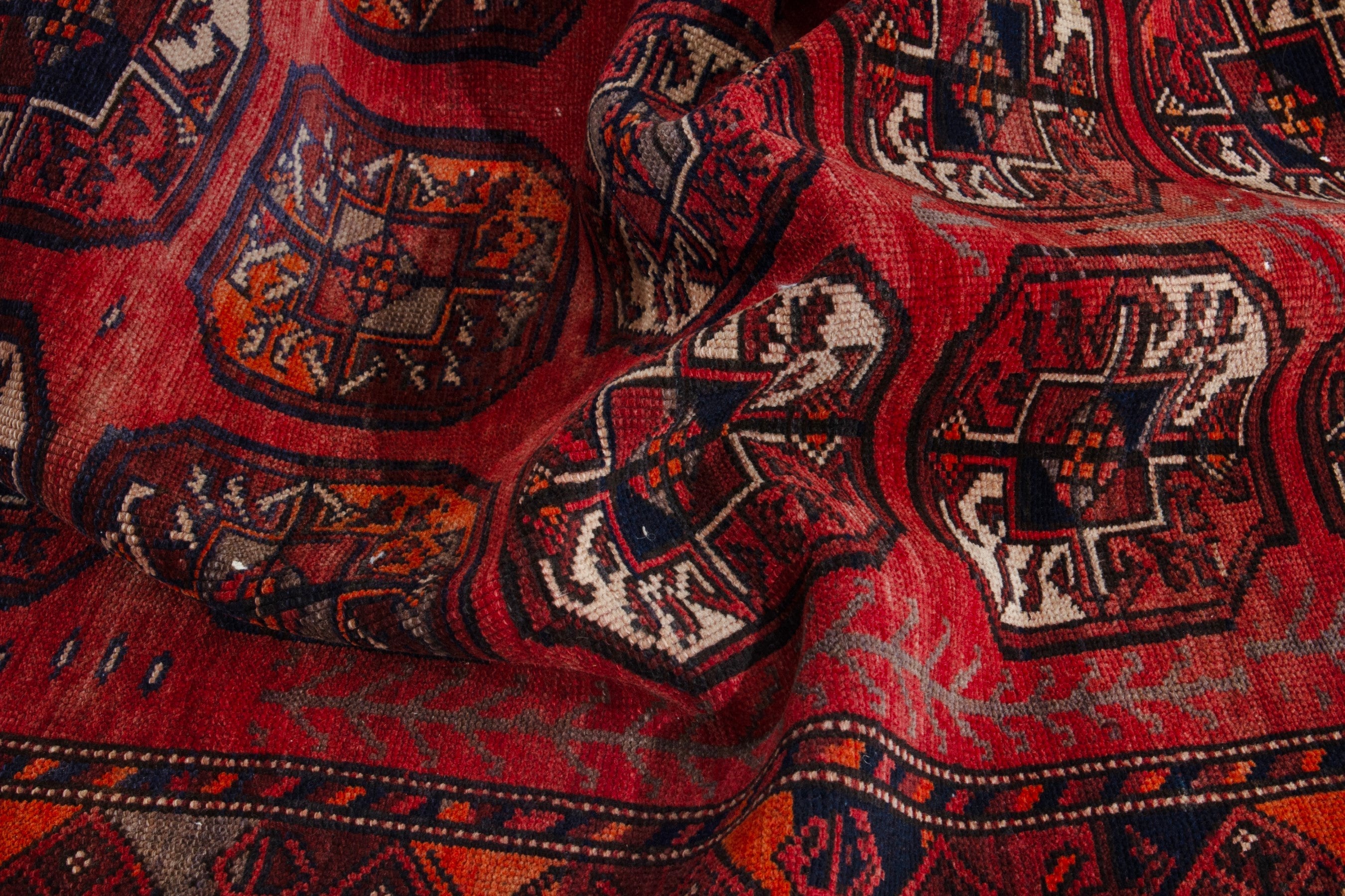 Persian Ghoochan area rug in deep red and burgundy, view 14 of 19