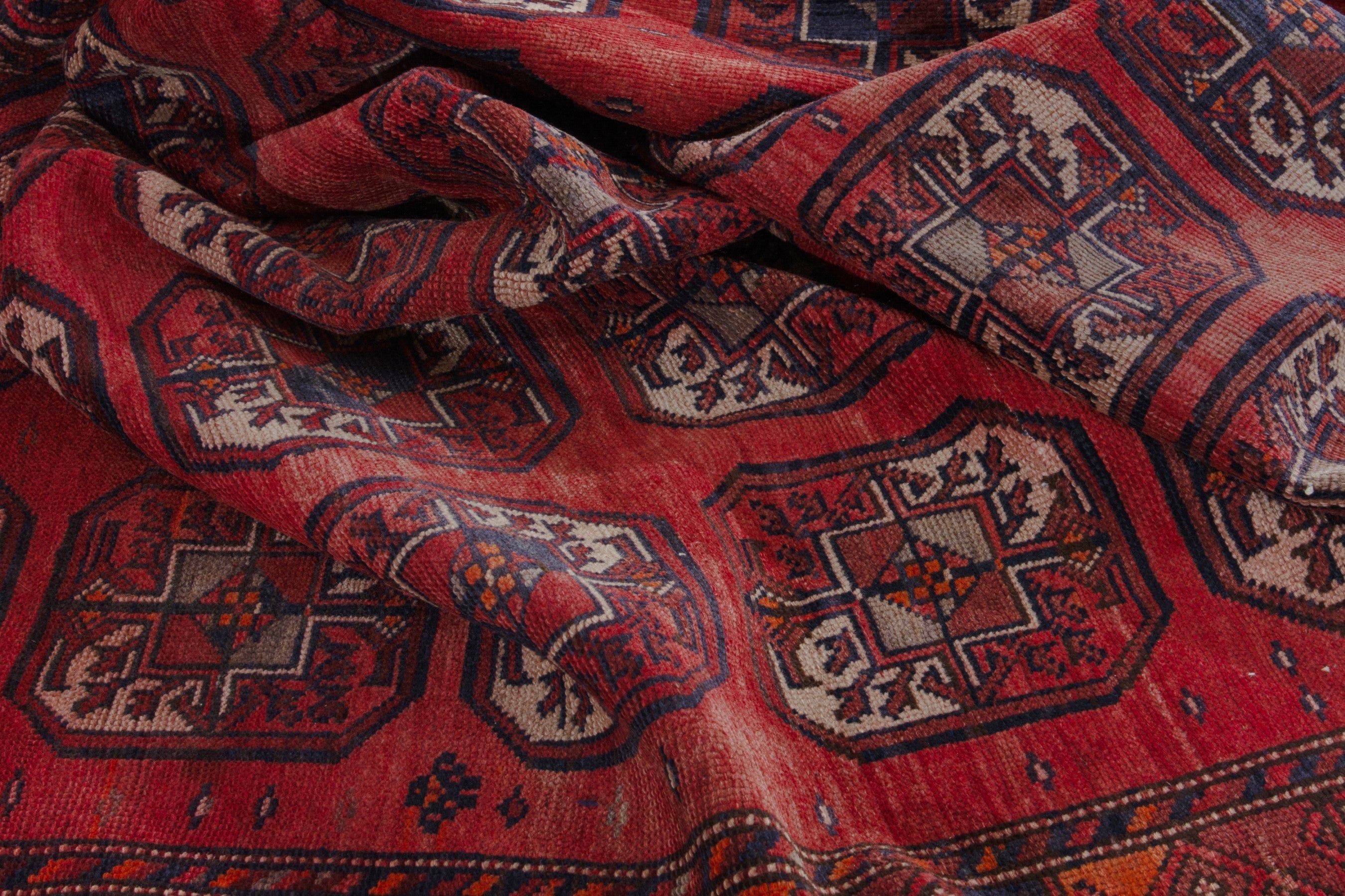 Persian Ghoochan area rug in deep red and burgundy, view 15 of 19