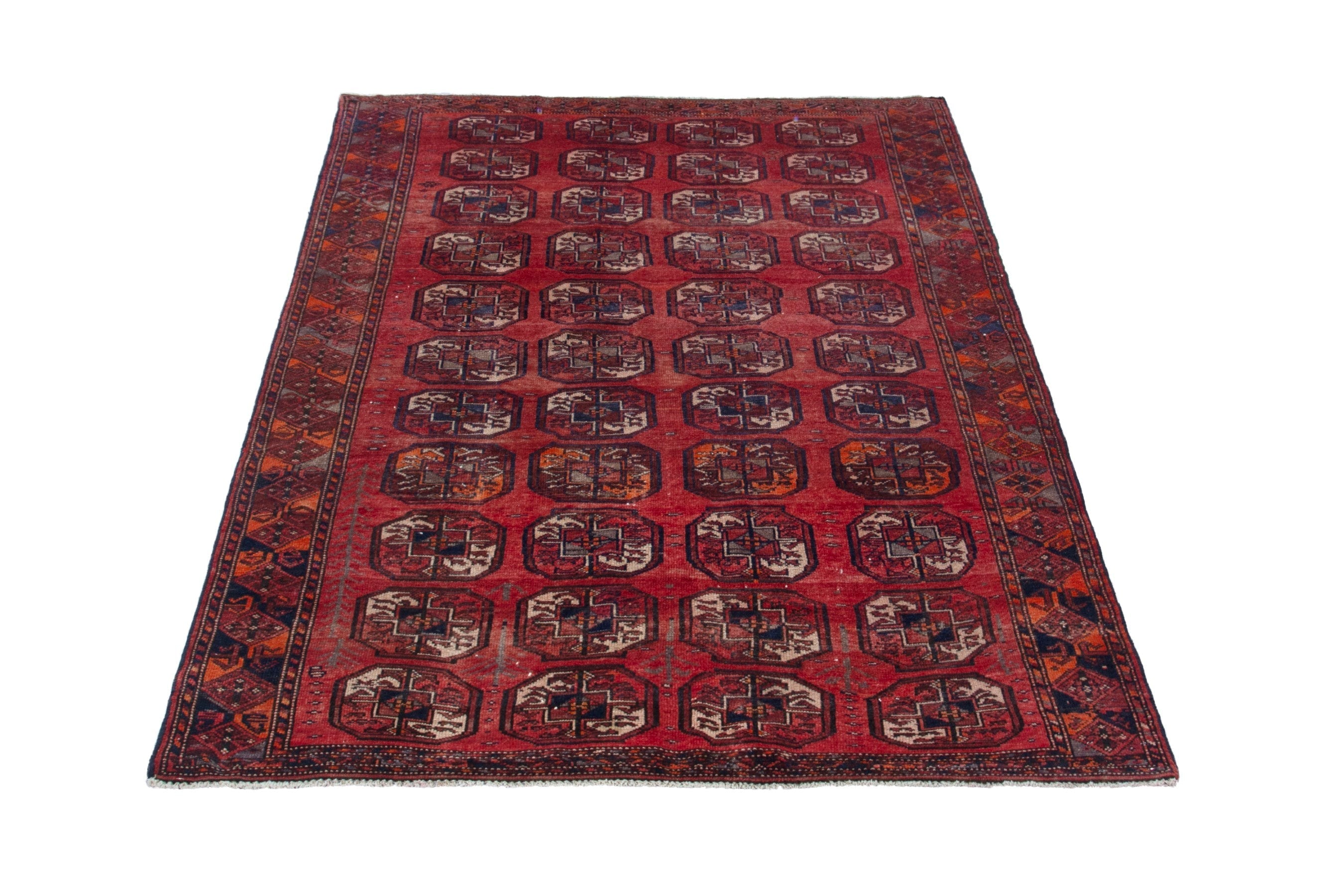 Persian Ghoochan area rug in deep red and burgundy, view 2 of 19