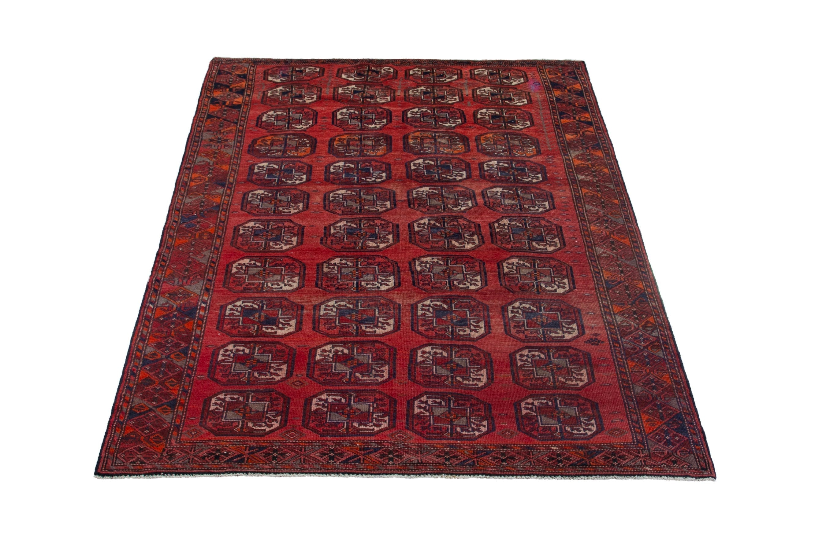 Persian Ghoochan area rug in deep red and burgundy, view 3 of 19