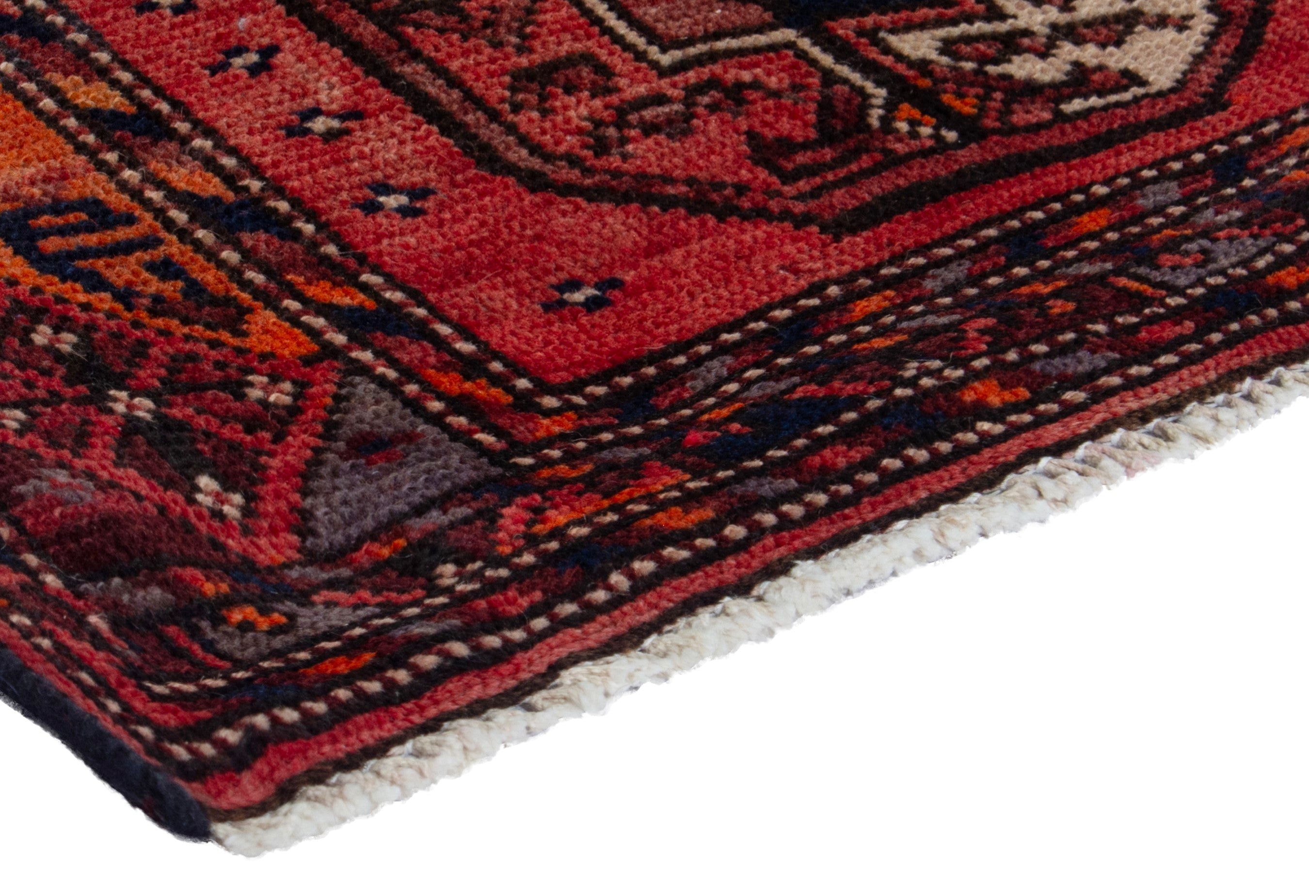 Persian Ghoochan area rug in deep red and burgundy, view 5 of 19