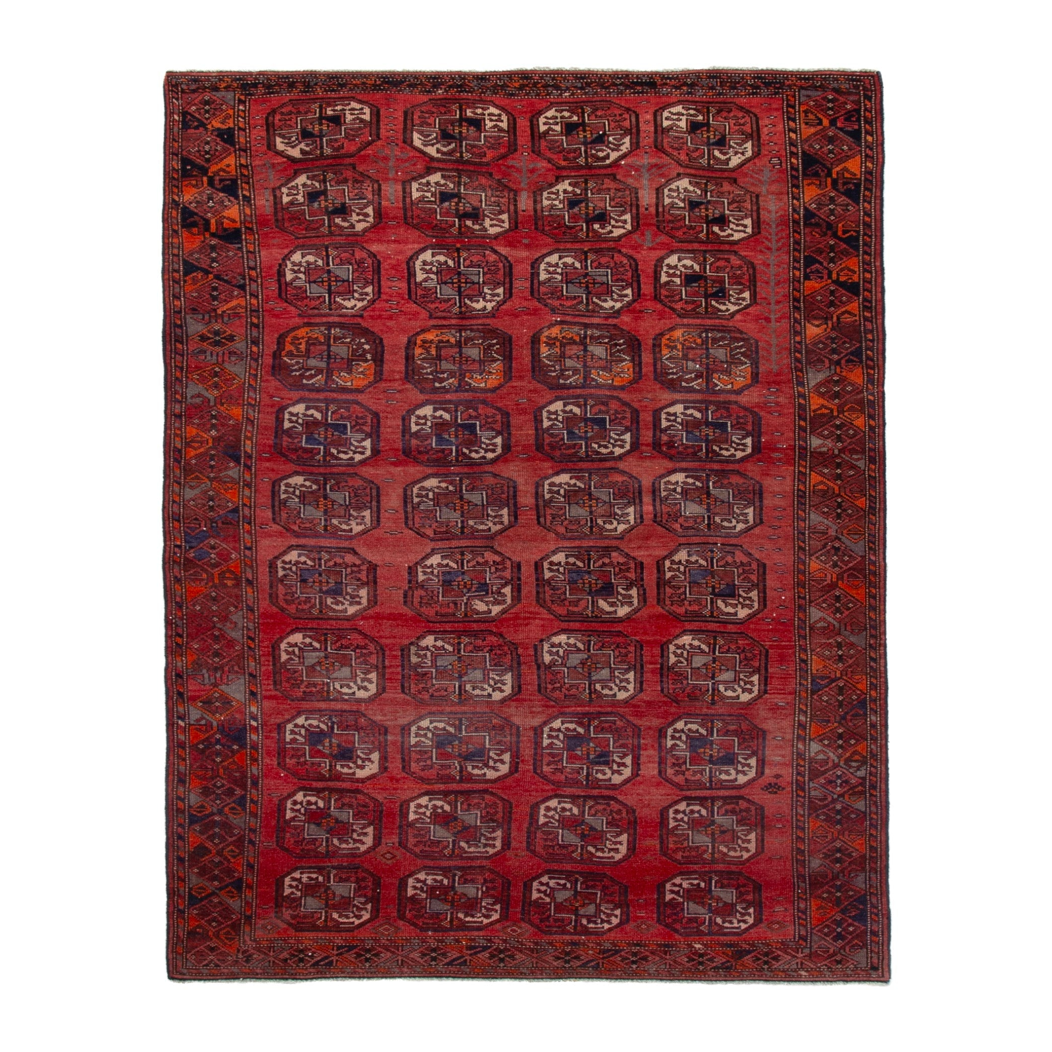 Persian Ghoochan area rug in deep red and burgundy, 5'3" x 9'6"