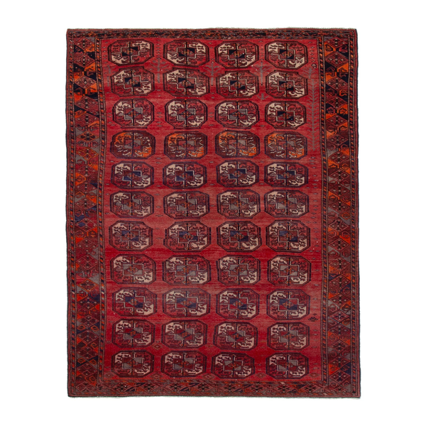 Persian Ghoochan area rug in deep red and burgundy, 5'3" x 9'6"