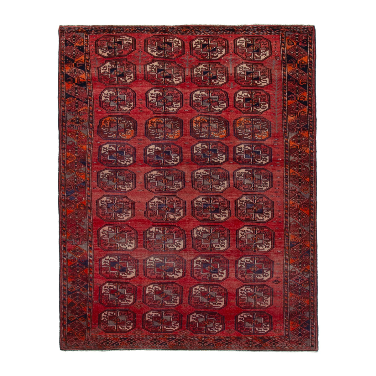 Persian Ghoochan area rug in deep red and burgundy, 5'3" x 9'6"