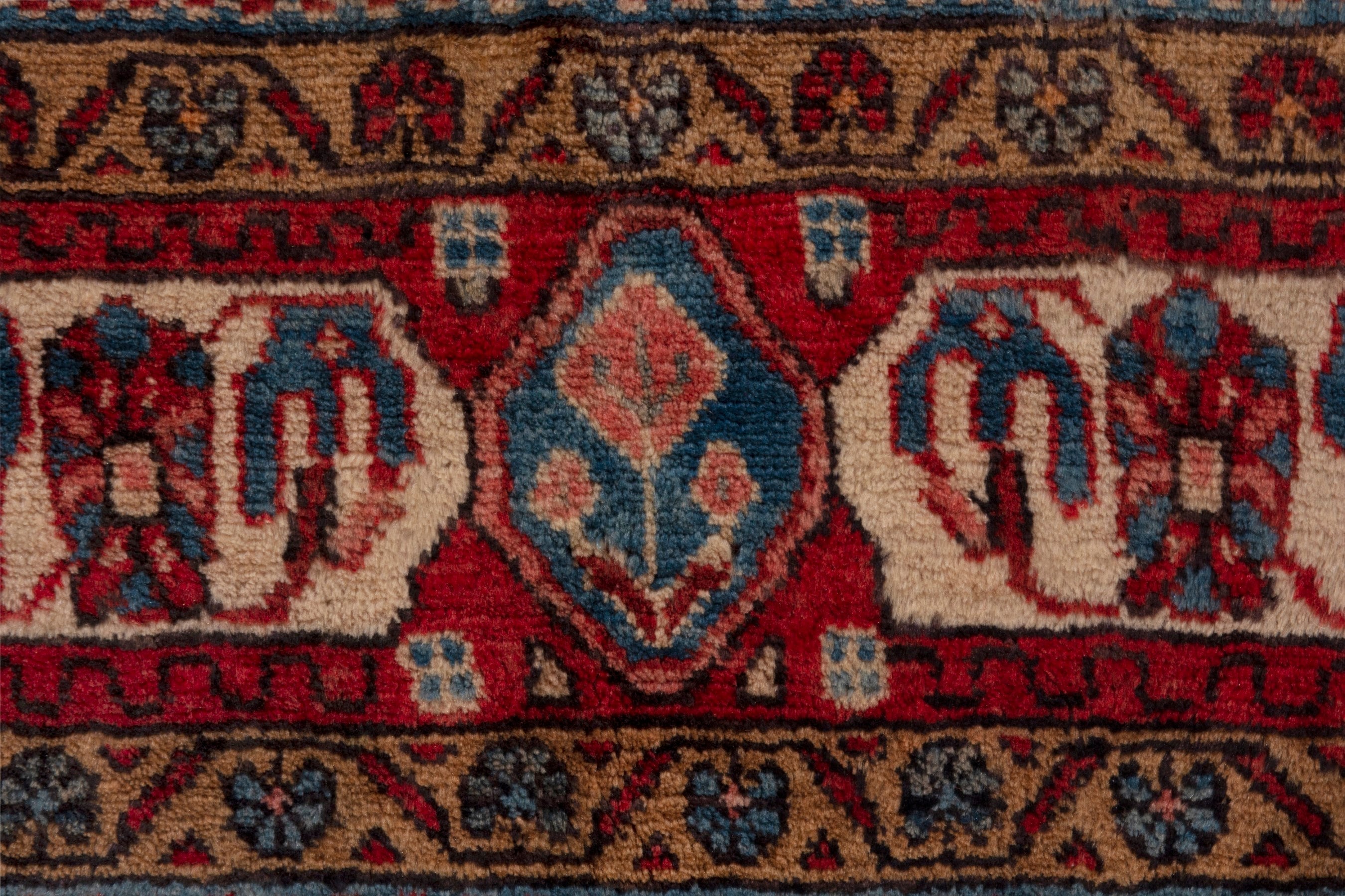 Persian Nahavand area rug in burgundy and deep red, view 12 of 20