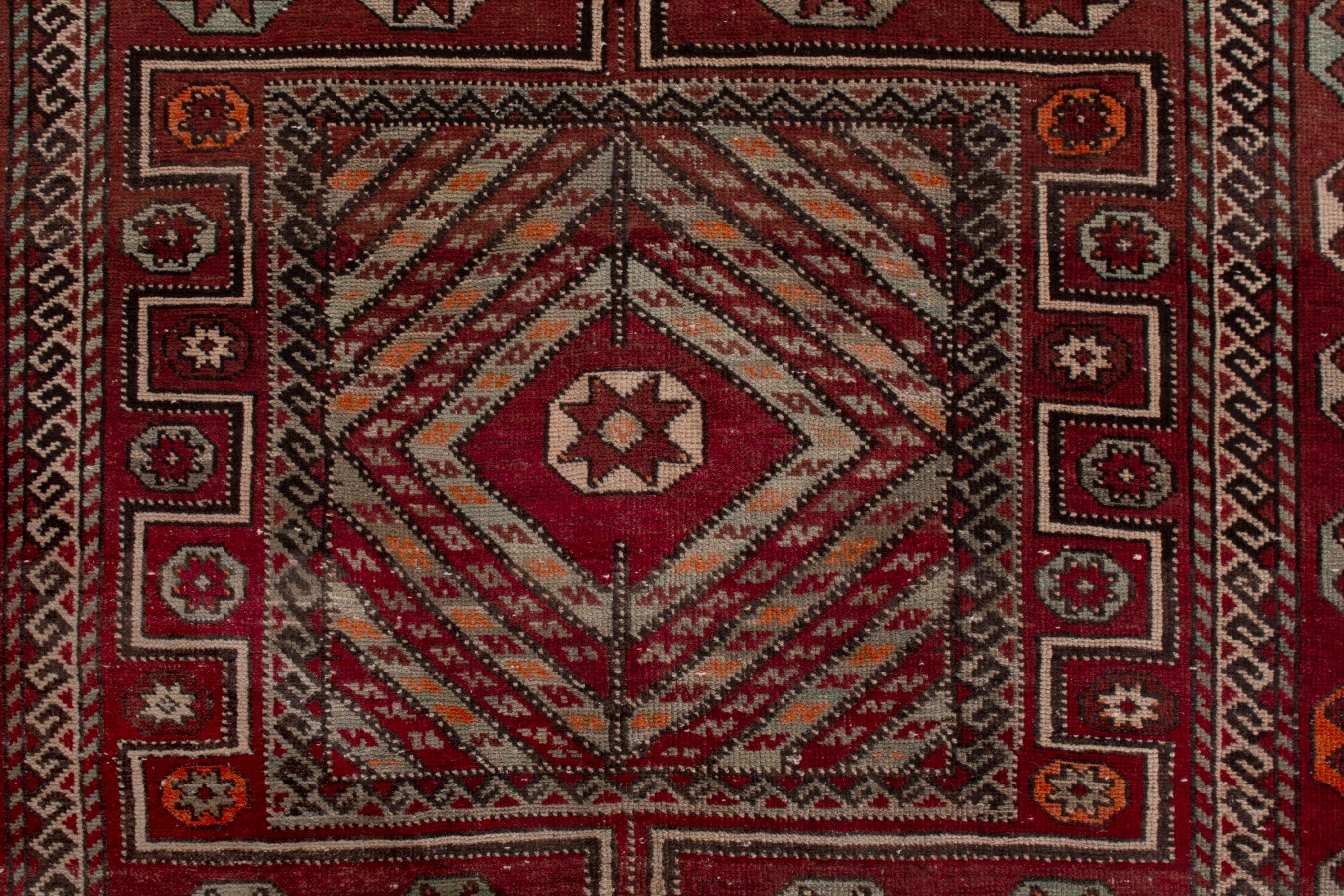 Persian Ghoochan area rug in deep red and burgundy, view 12 of 18
