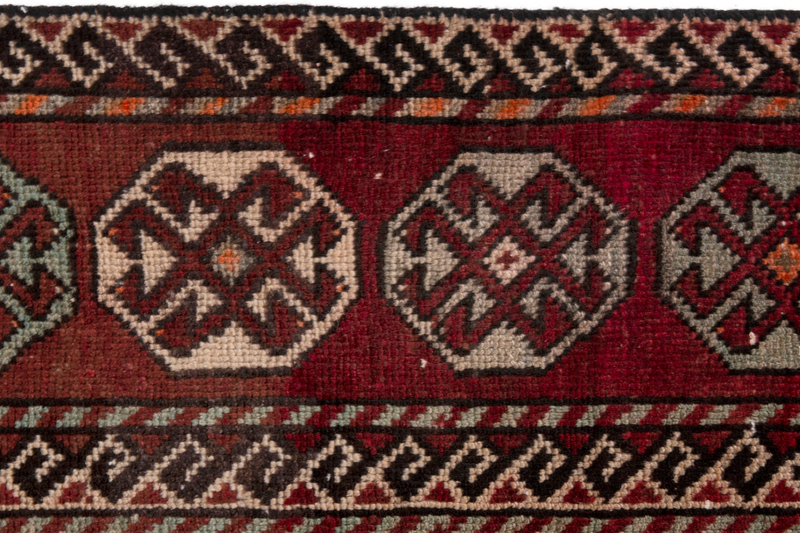 Persian Ghoochan area rug in deep red and burgundy, view 13 of 18