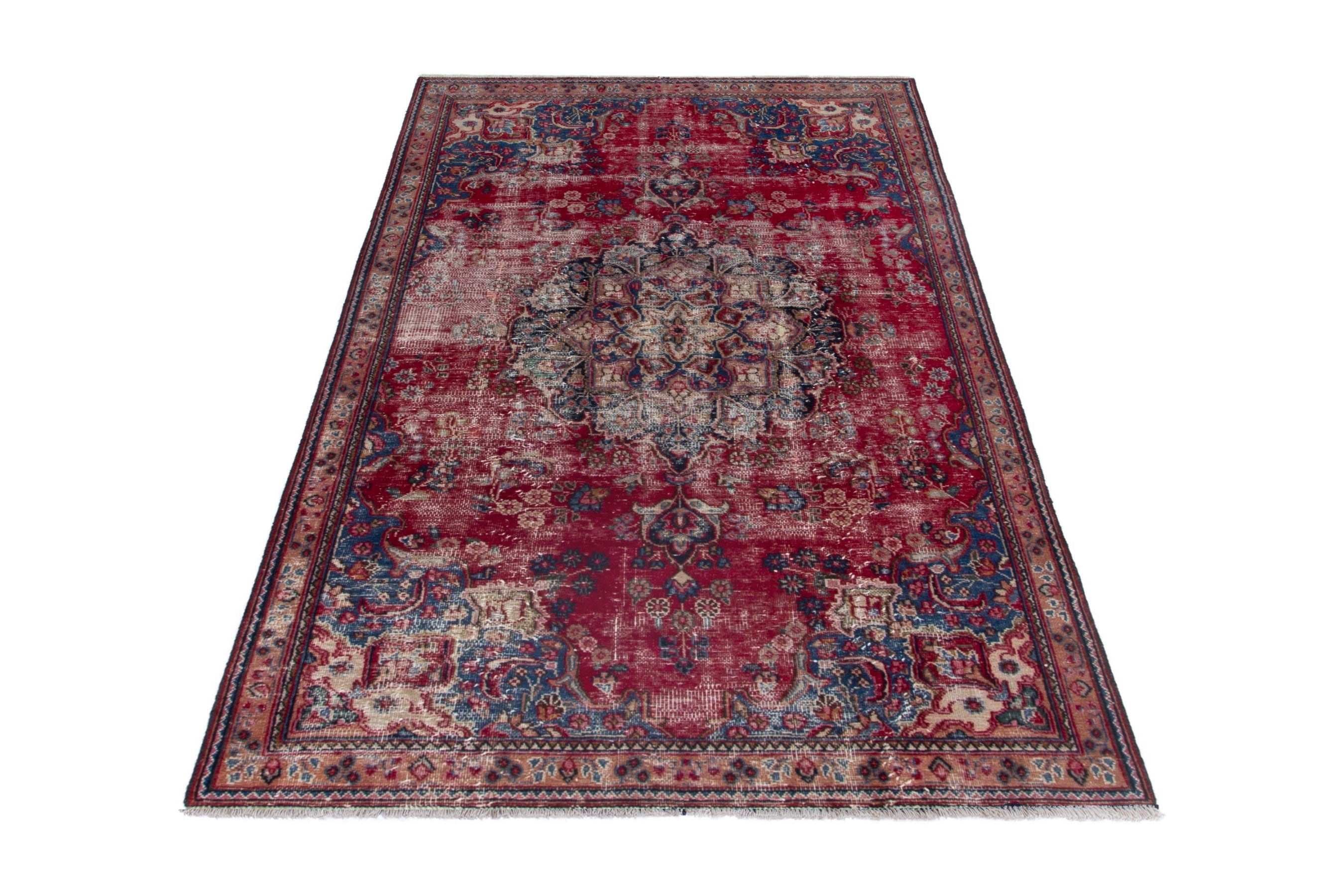Persian Sabzevar area rug in faded red and burgundy, view 2 of 20