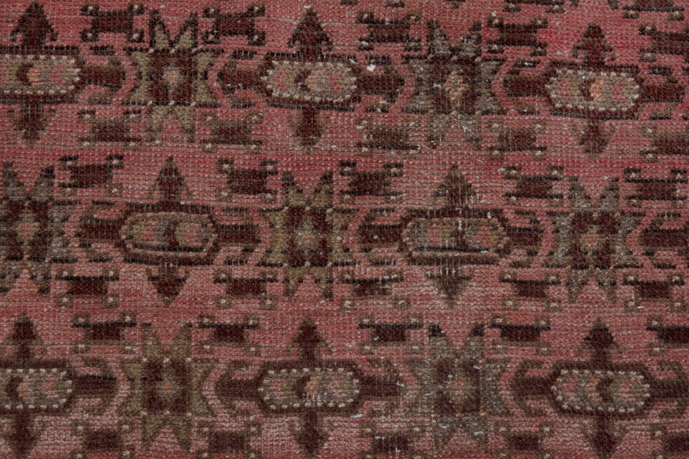 Persian Baluch runner rug in faded red and rust, view 11 of 19