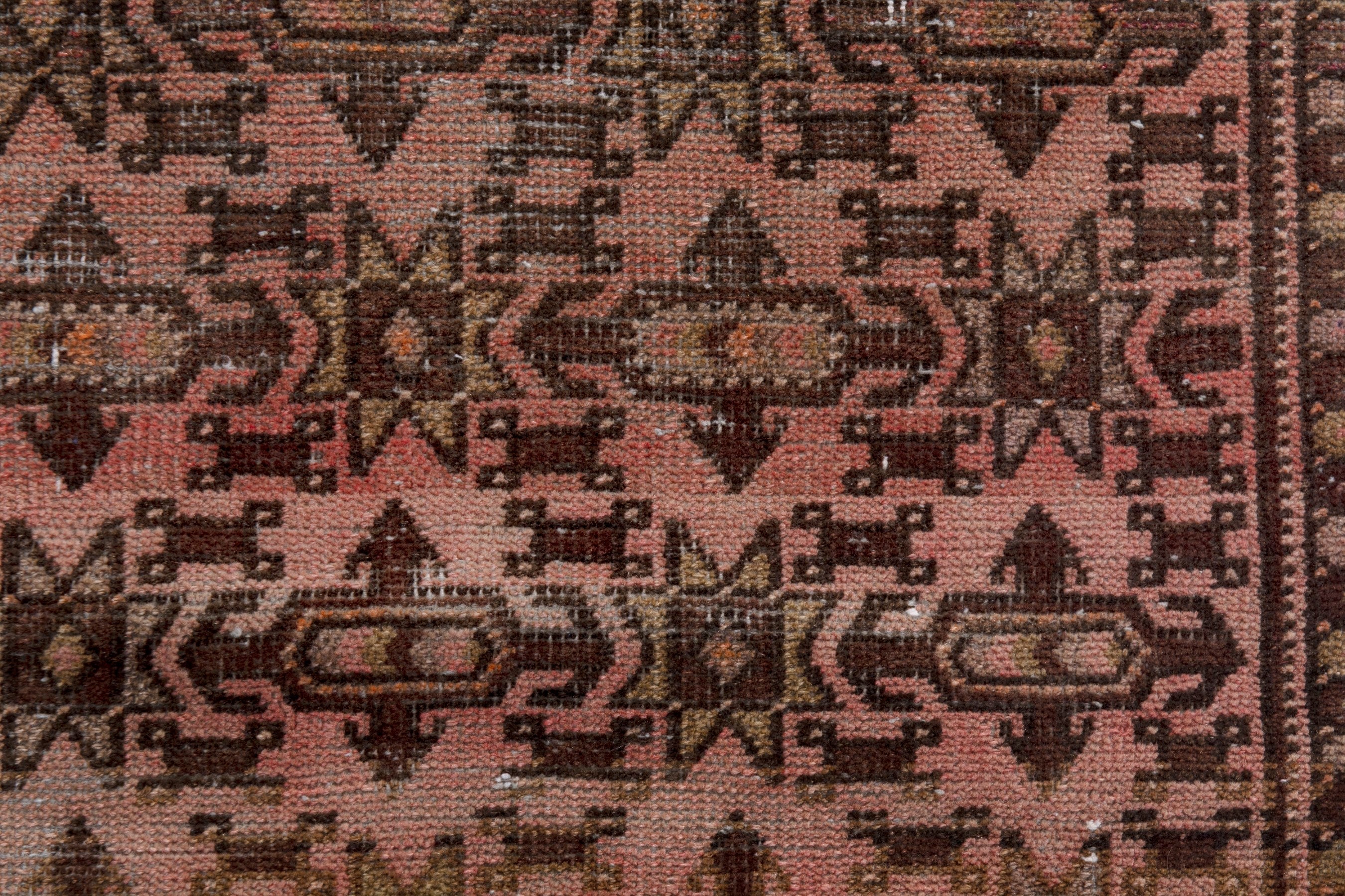 Persian Baluch runner rug in faded red and rust, view 12 of 19