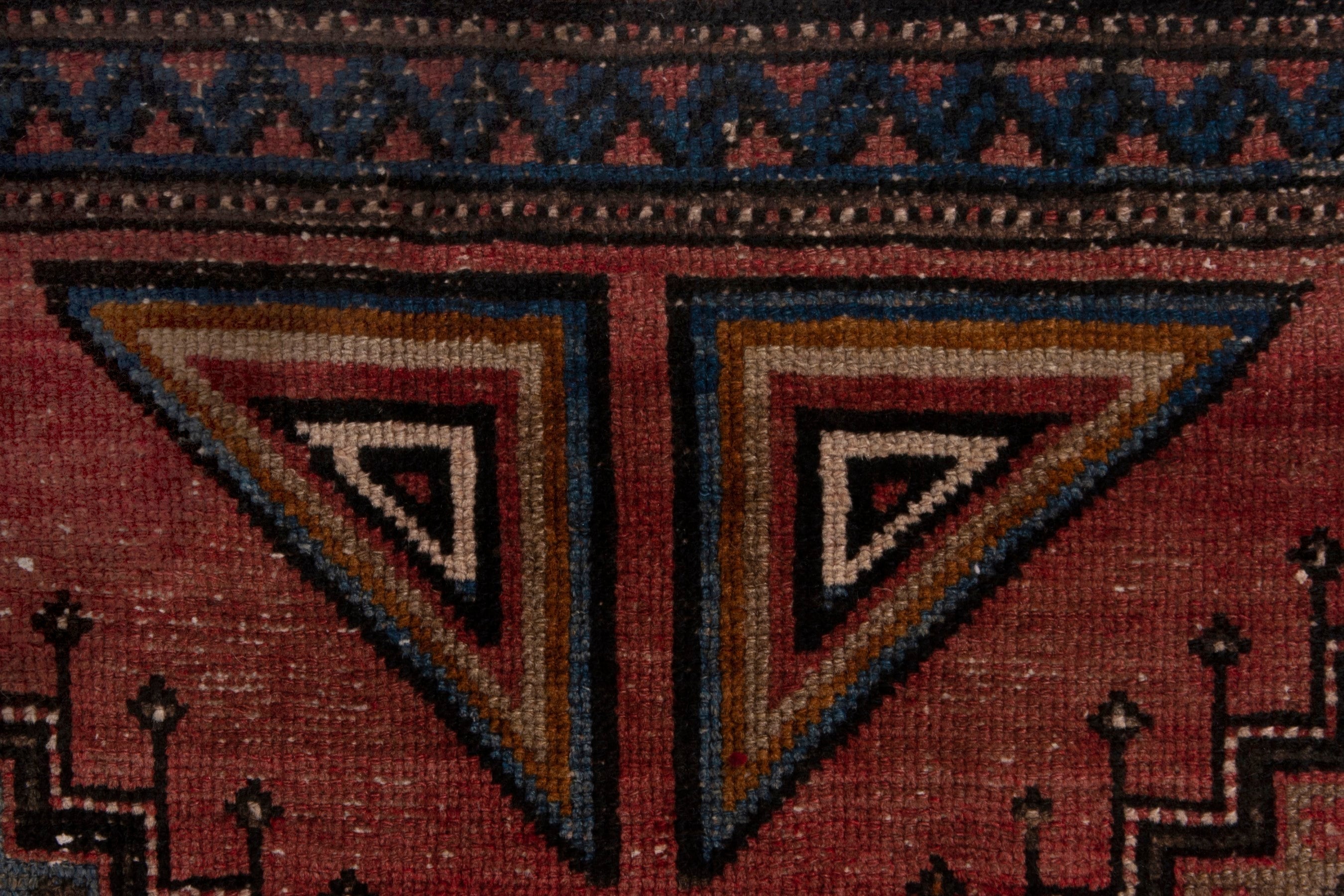 Persian Ghoochan area rug in deep red and rust, view 11 of 18