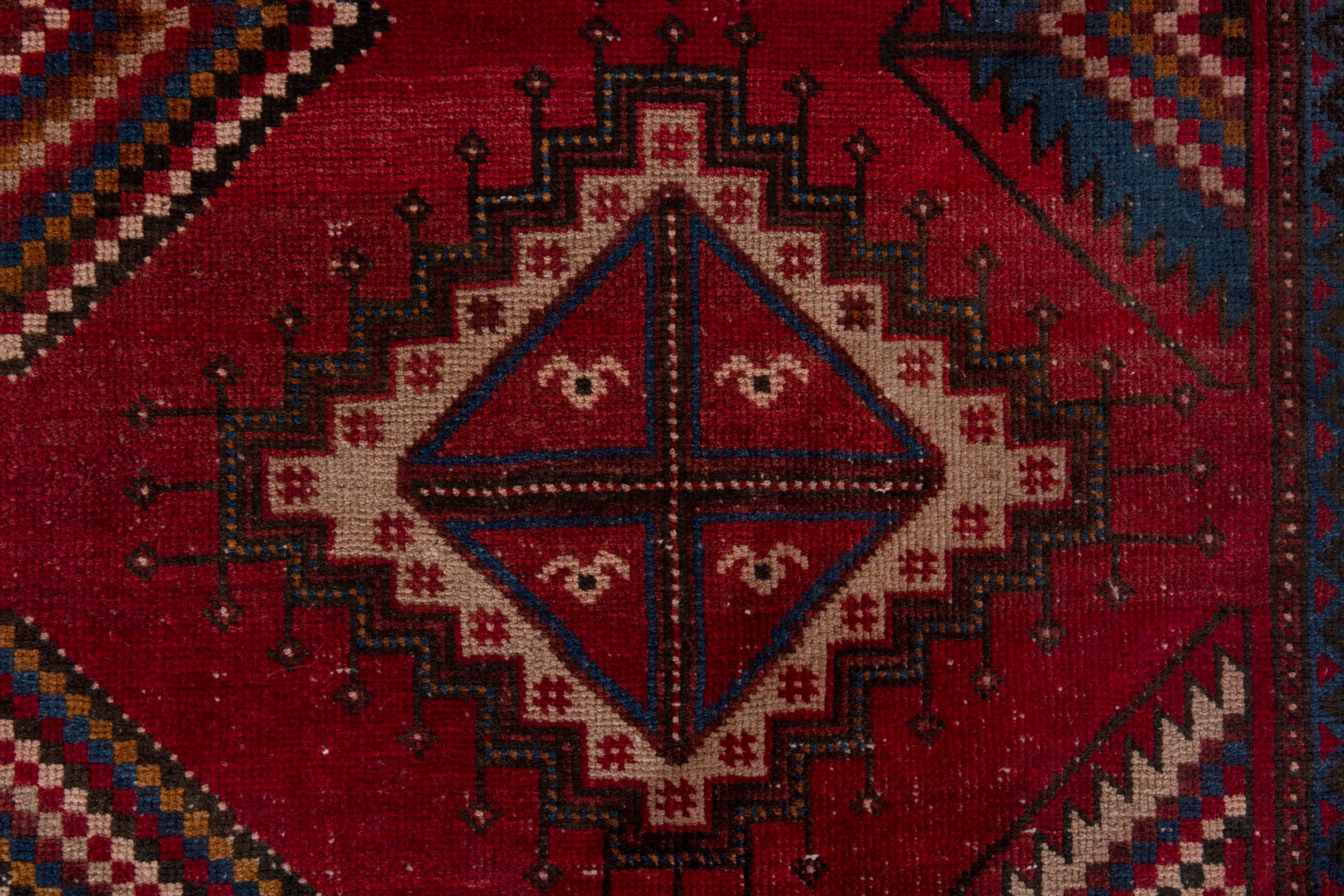 Persian Ghoochan area rug in deep red and rust, view 13 of 18