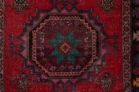 Persian Ghoochan area rug in faded red and black, view 13 of 21