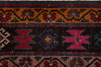 Persian Ghoochan area rug in faded red and black, view 16 of 21