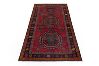 Persian Ghoochan area rug in faded red and black, view 3 of 21