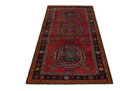 Persian Ghoochan area rug in faded red and black, view 4 of 21