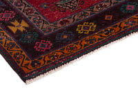 Persian Ghoochan area rug in faded red and black, view 7 of 21