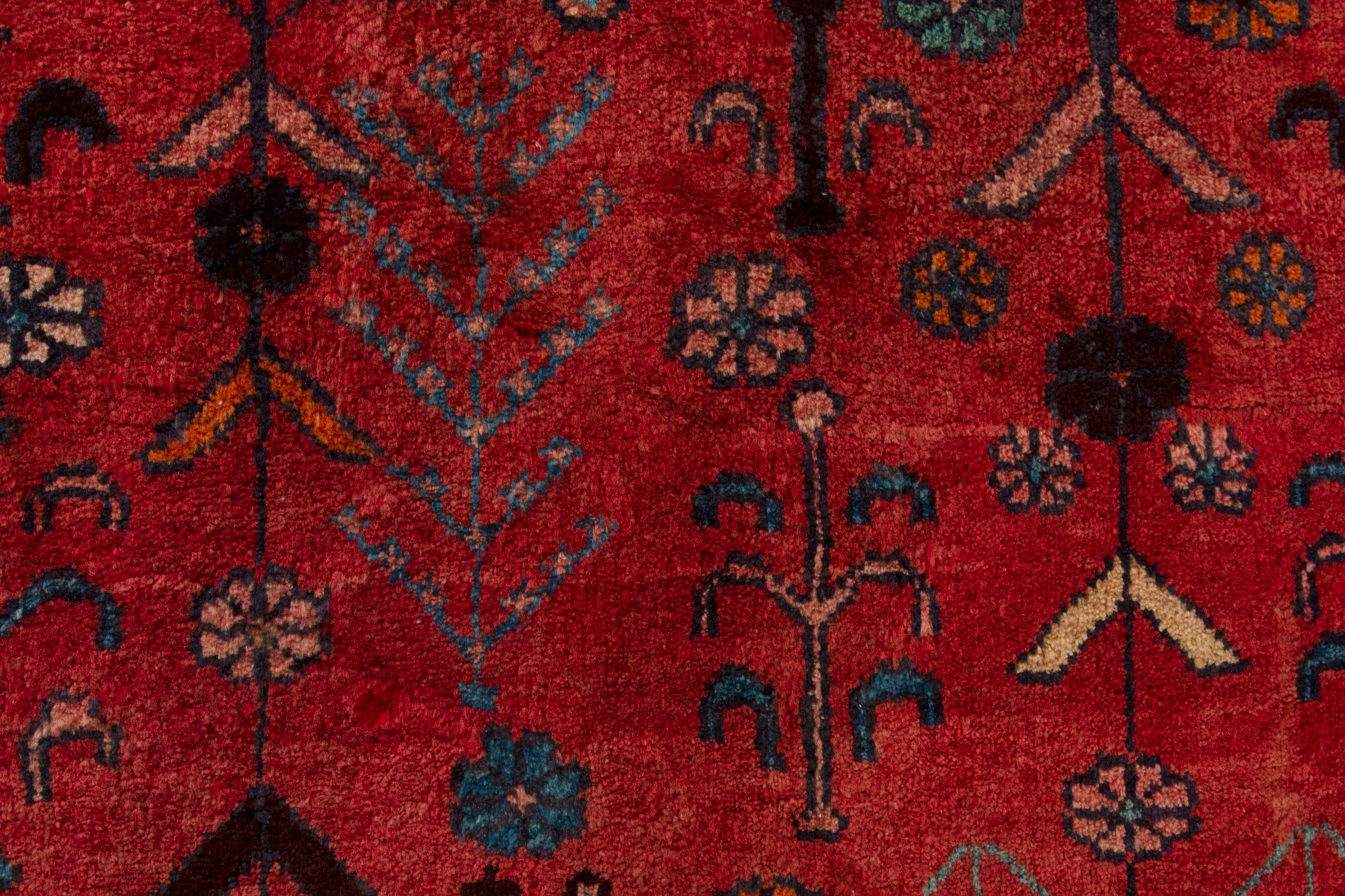 Persian Lori area rug in deep red and dark brown, view 14 of 18