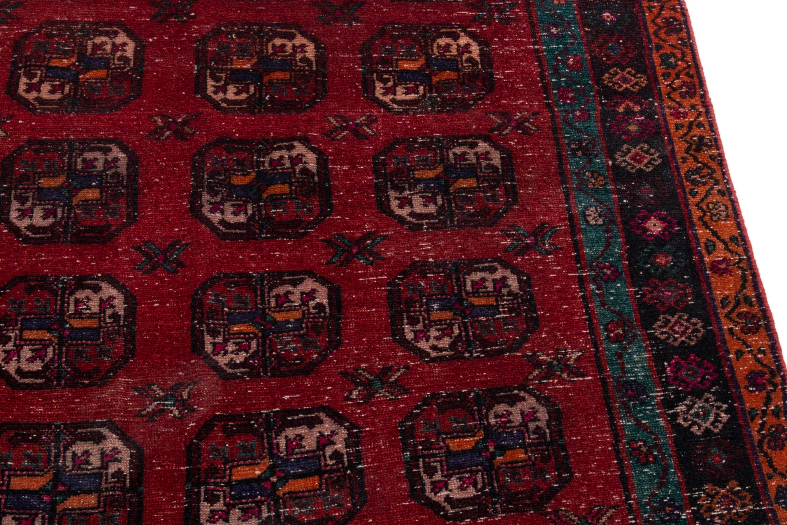 Persian Ghoochan area rug in deep red and dark brown, view 9 of 18