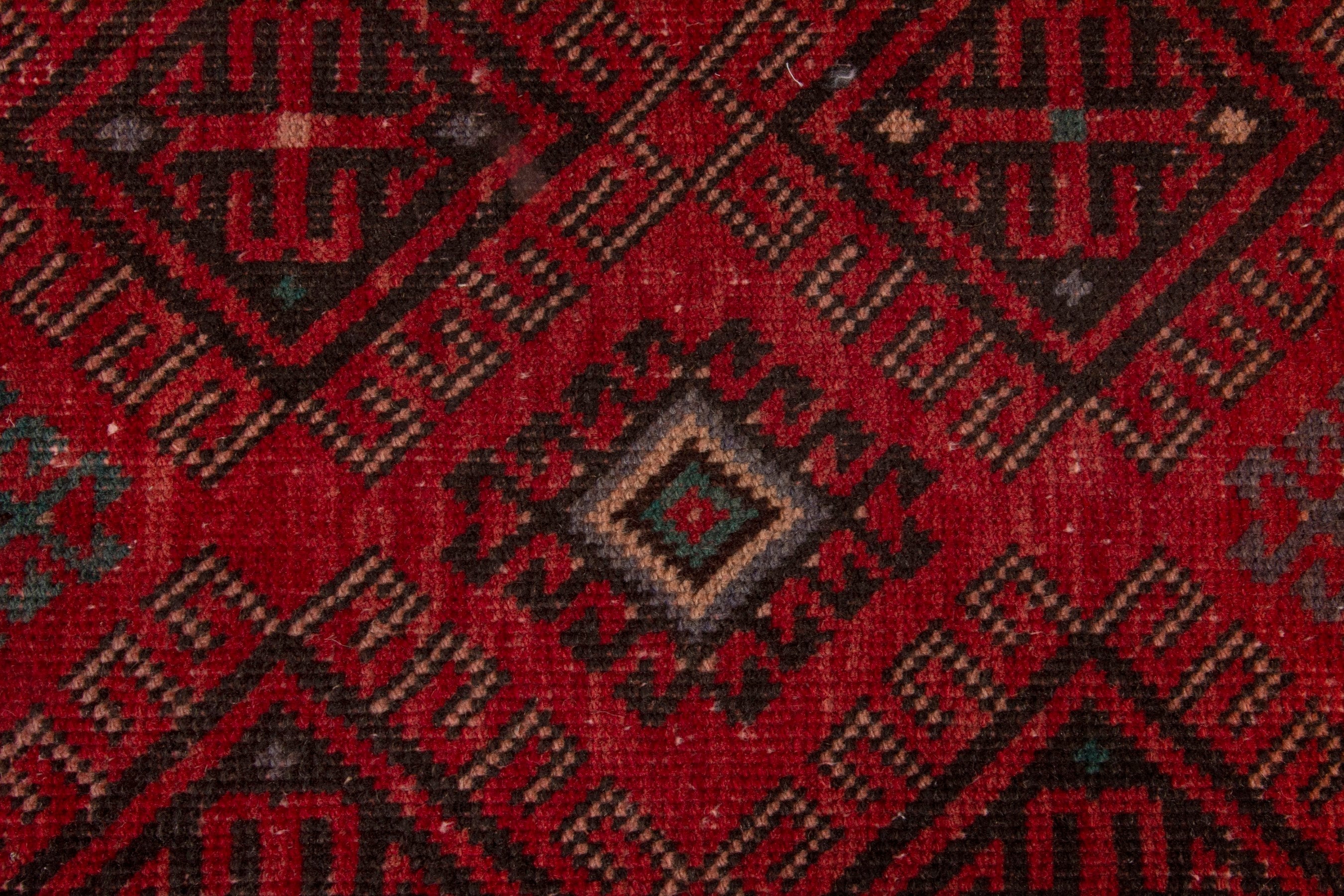 Persian Ghoochan runner rug in deep red and burgundy, view 12 of 17