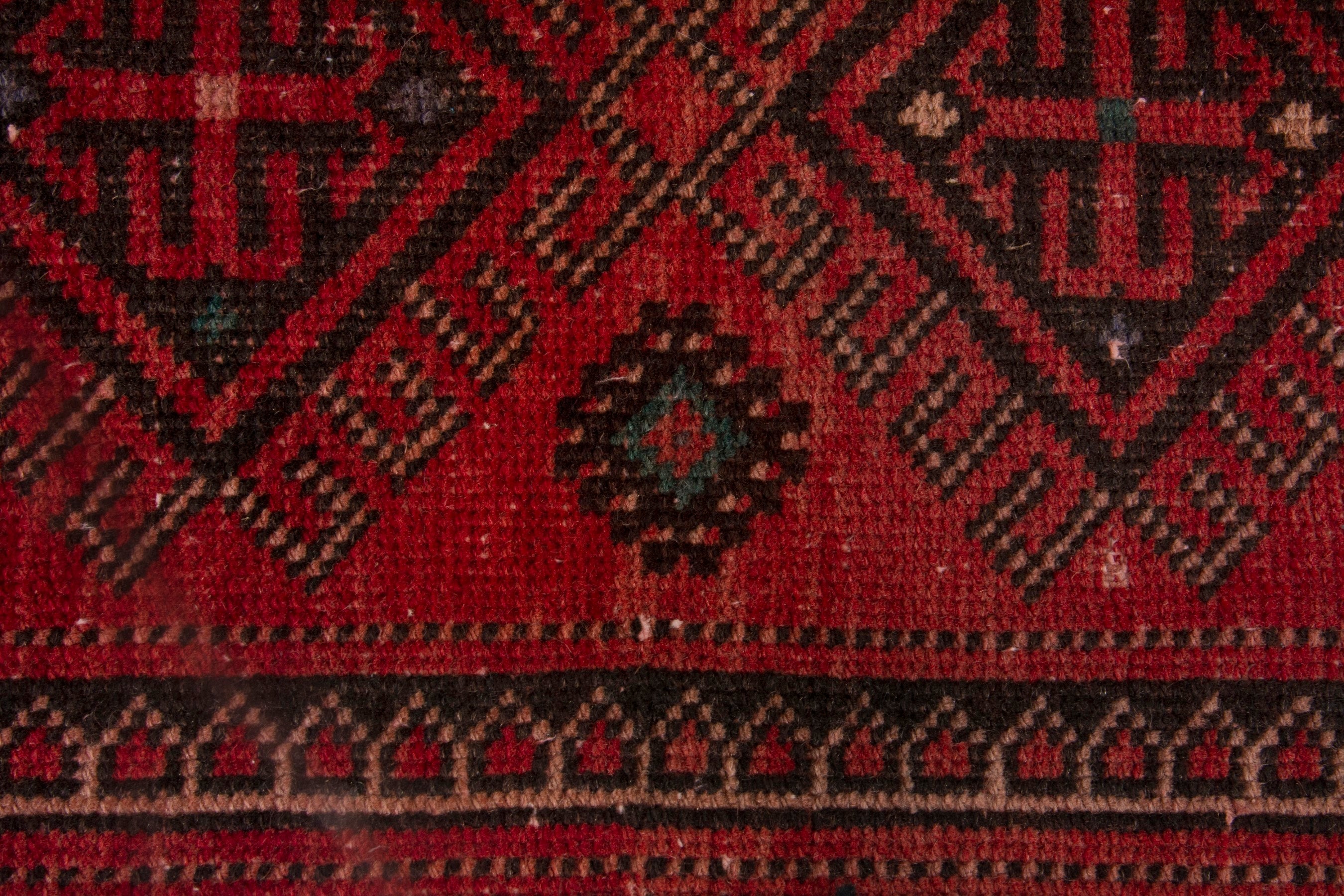 Persian Ghoochan runner rug in deep red and burgundy, view 13 of 17
