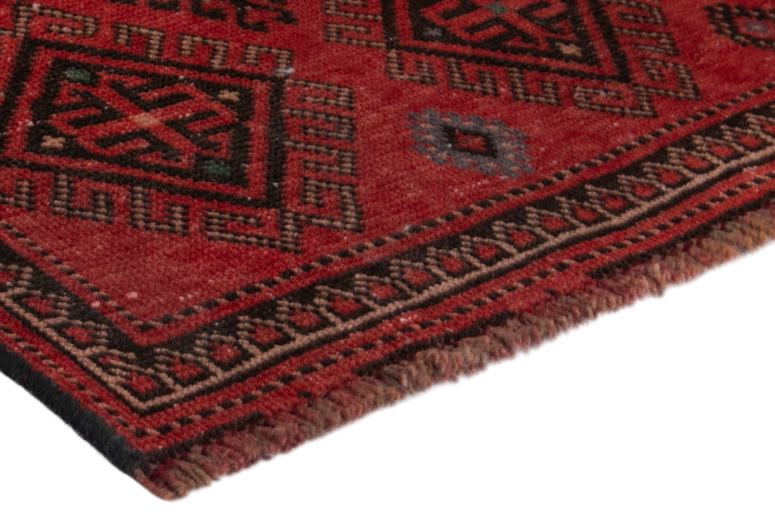 Persian Ghoochan runner rug in deep red and burgundy, view 5 of 17