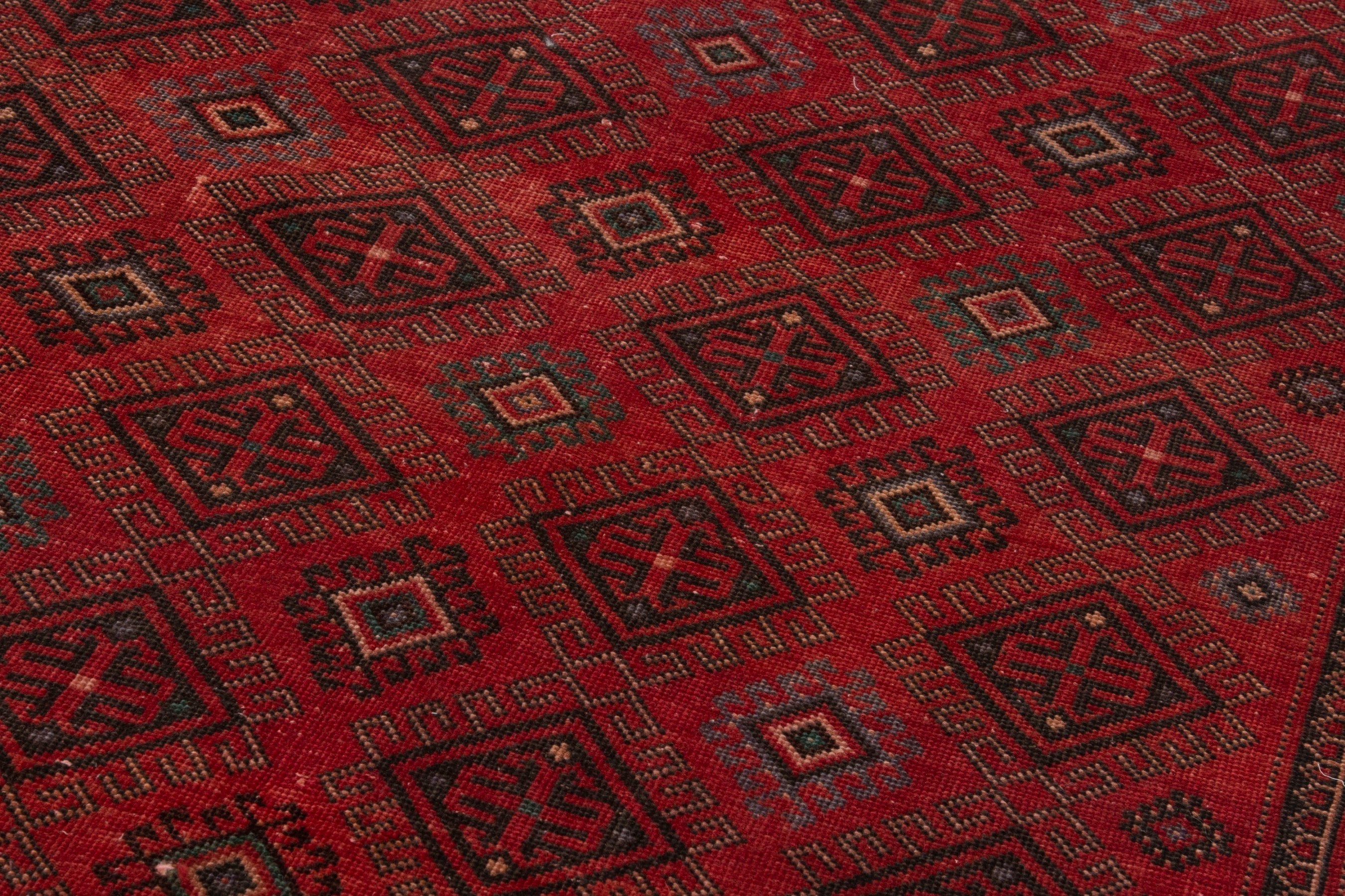 Persian Ghoochan runner rug in deep red and burgundy, view 7 of 17