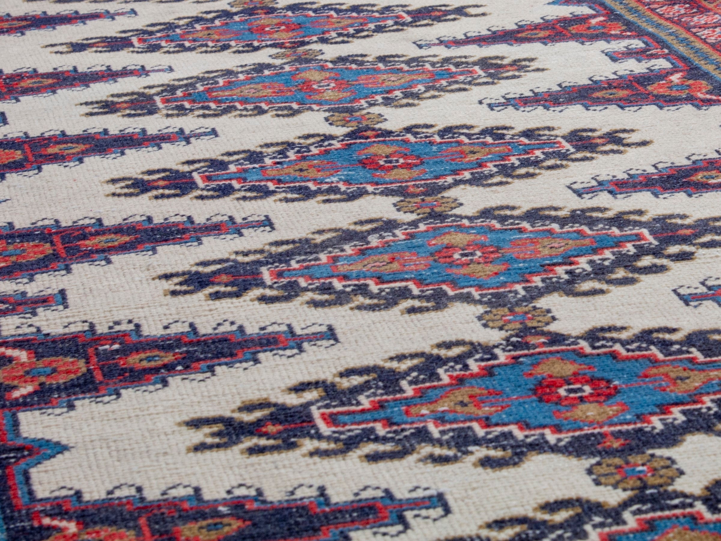 Persian Vist runner rug in ivory and faded red, view 8 of 19