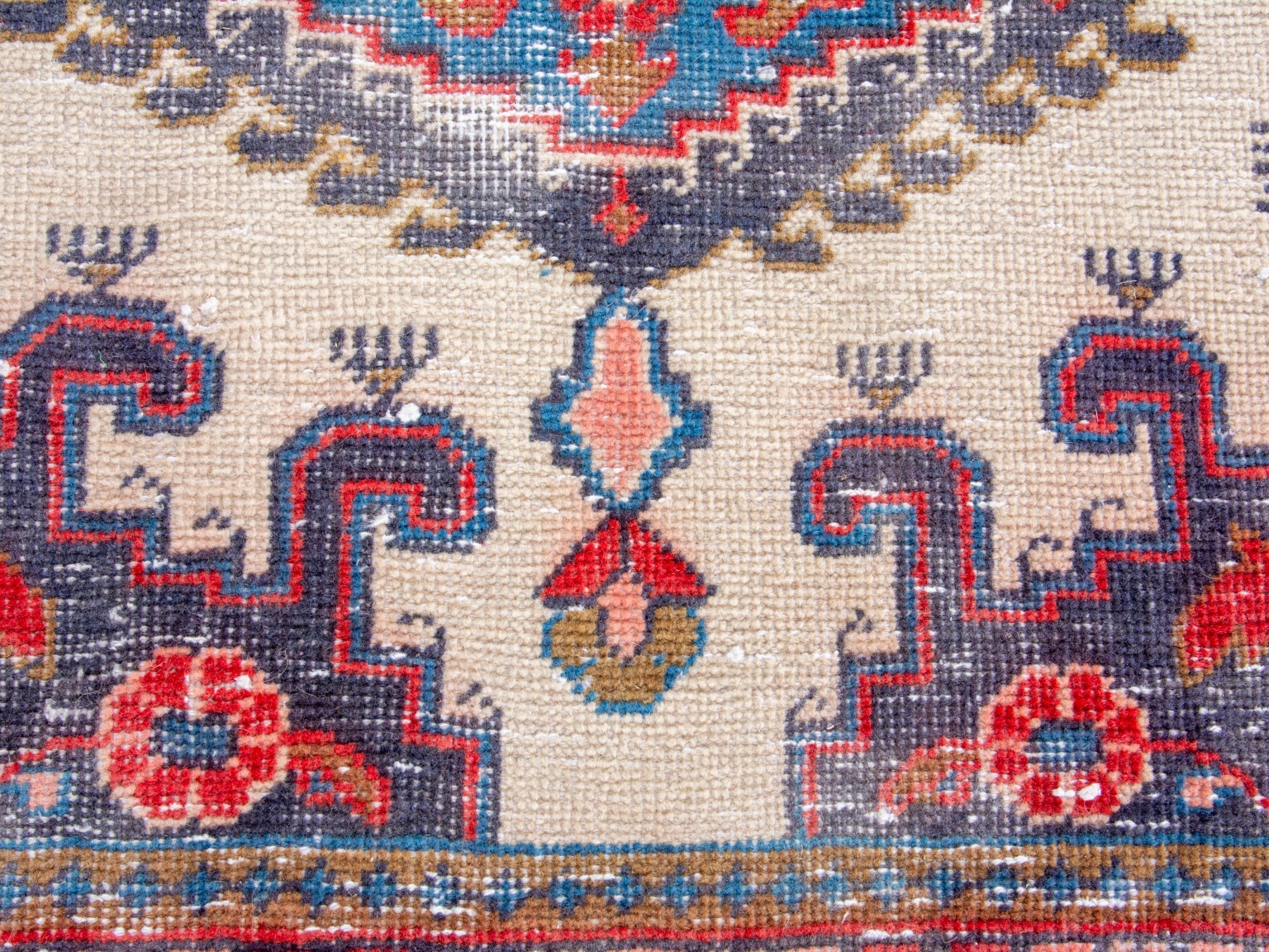Persian Vist runner rug in ivory and faded red, view 11 of 19