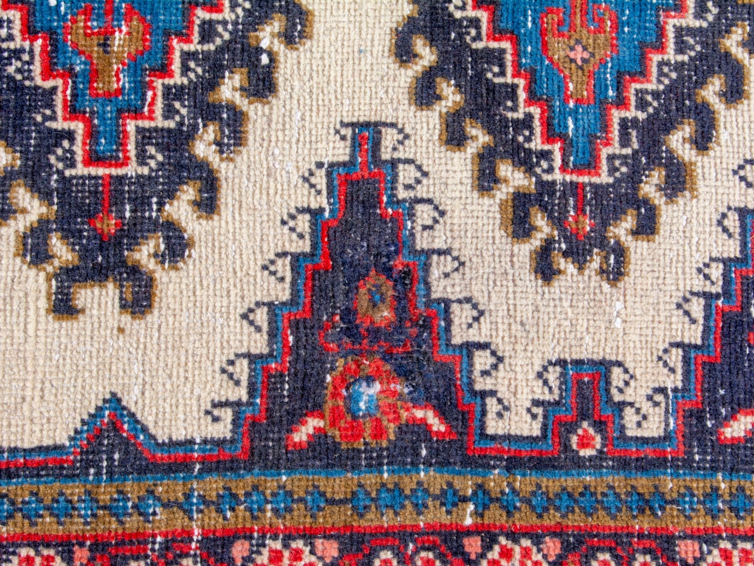 Persian Vist runner rug in ivory and faded red, view 13 of 19
