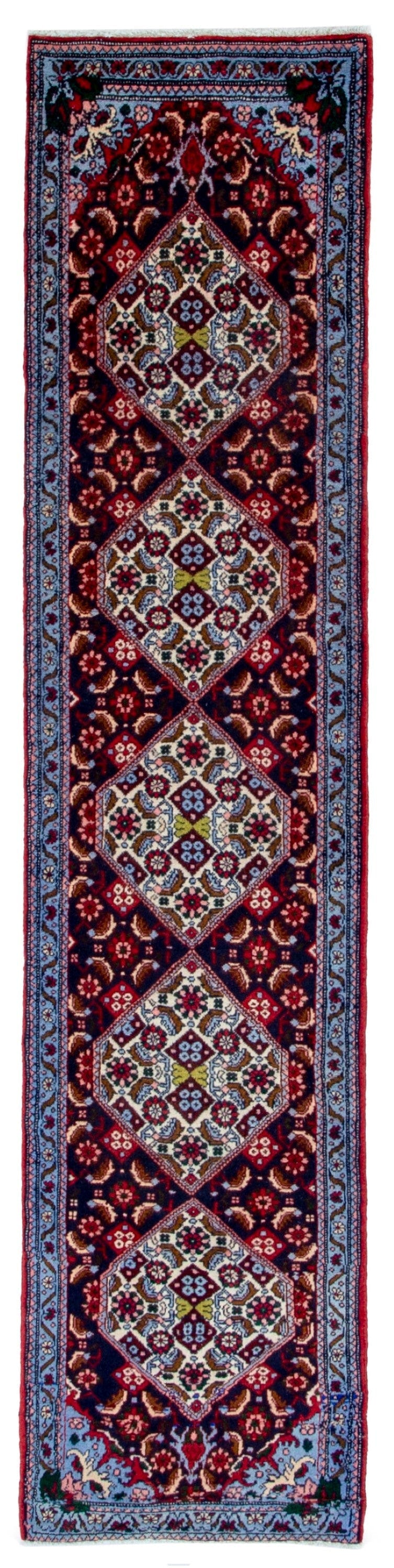 4316, Persian Sanandaj Runner Rug