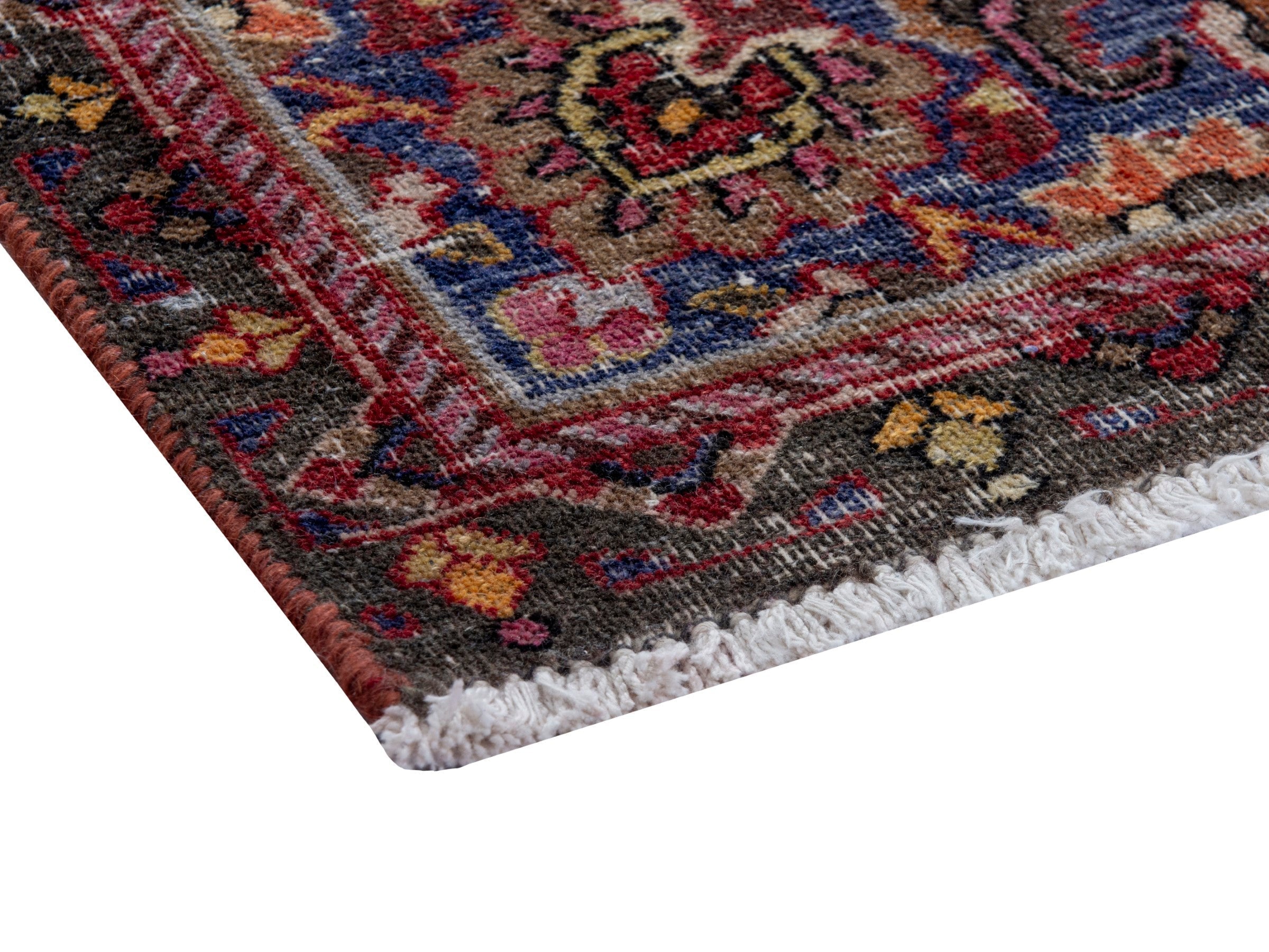 Persian Dorokhsh runner rug in deep red and burgundy, view 5 of 18