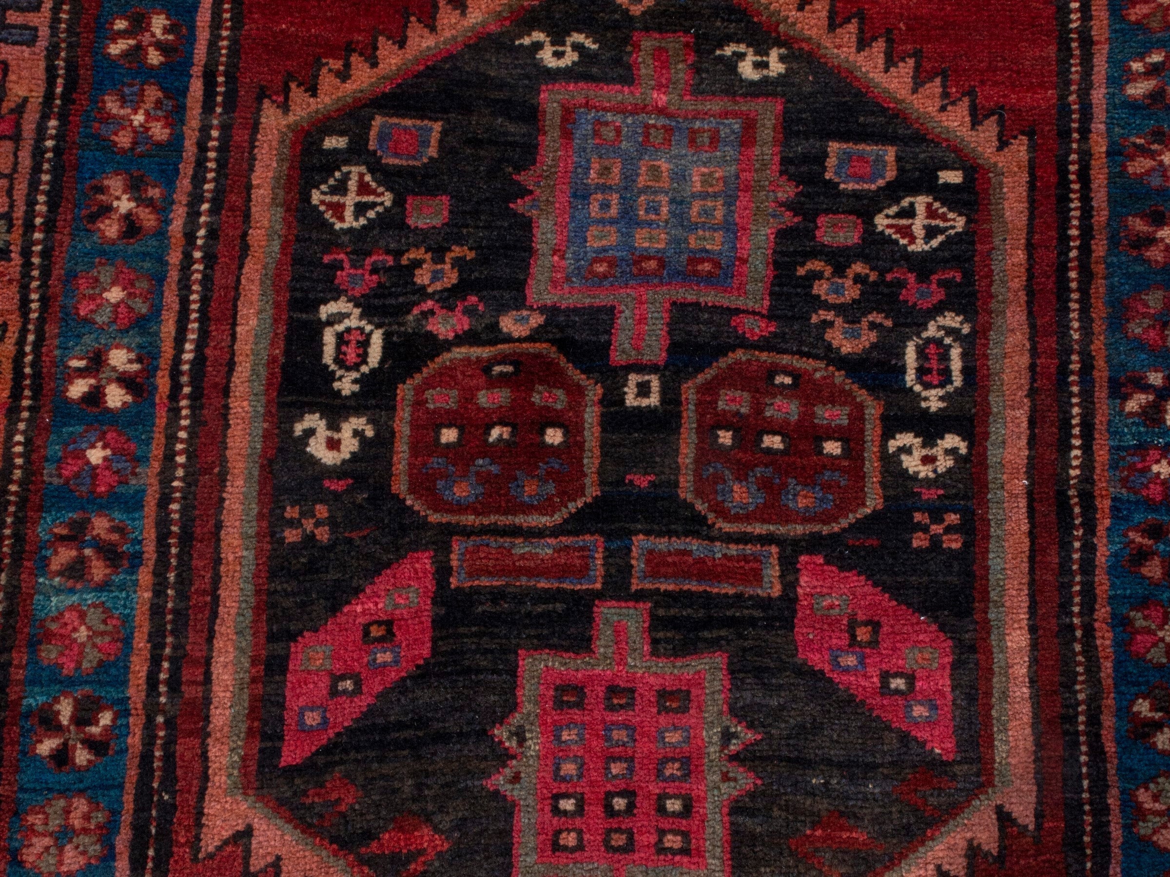 Persian Azerbaijan runner rug in deep red and rust, view 11 of 18