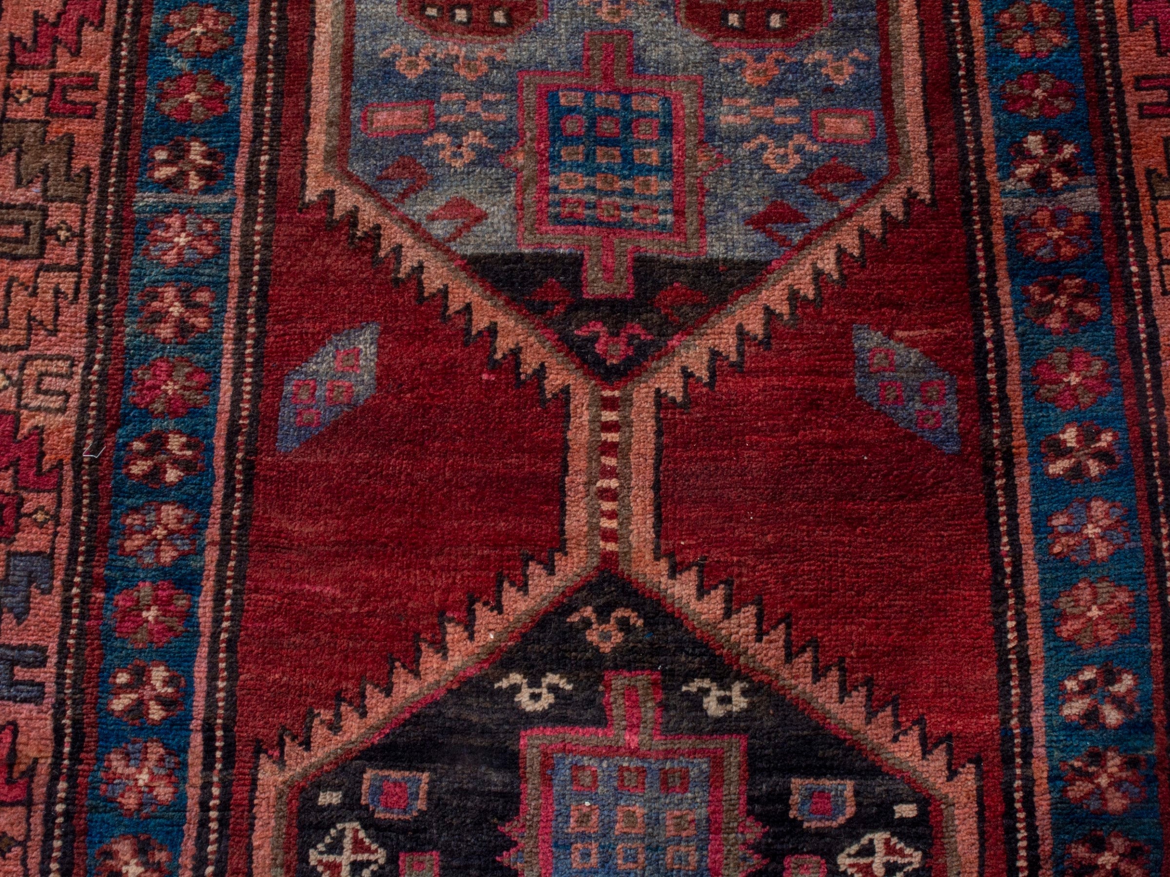 Persian Azerbaijan runner rug in deep red and rust, view 12 of 18