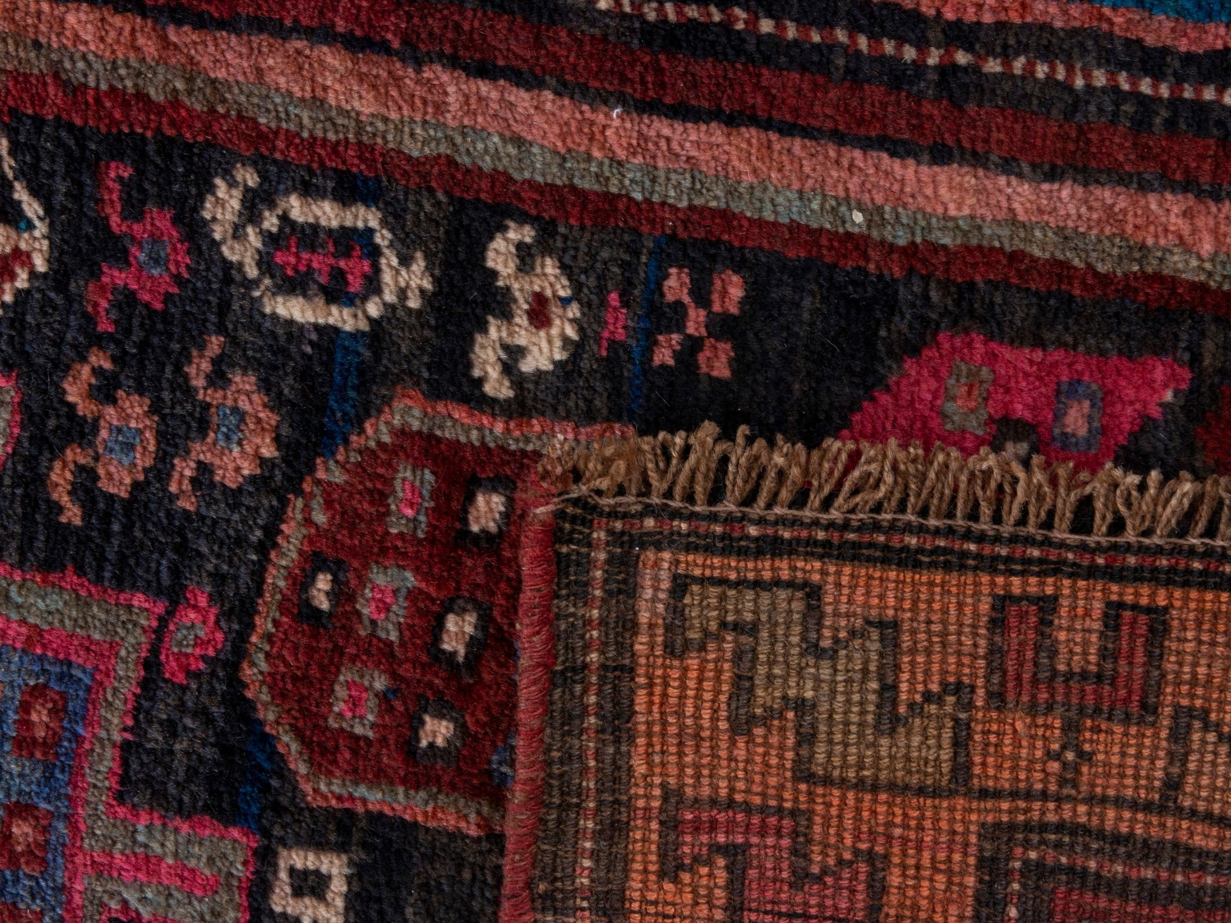 Persian Azerbaijan runner rug in deep red and rust, view 18 of 18