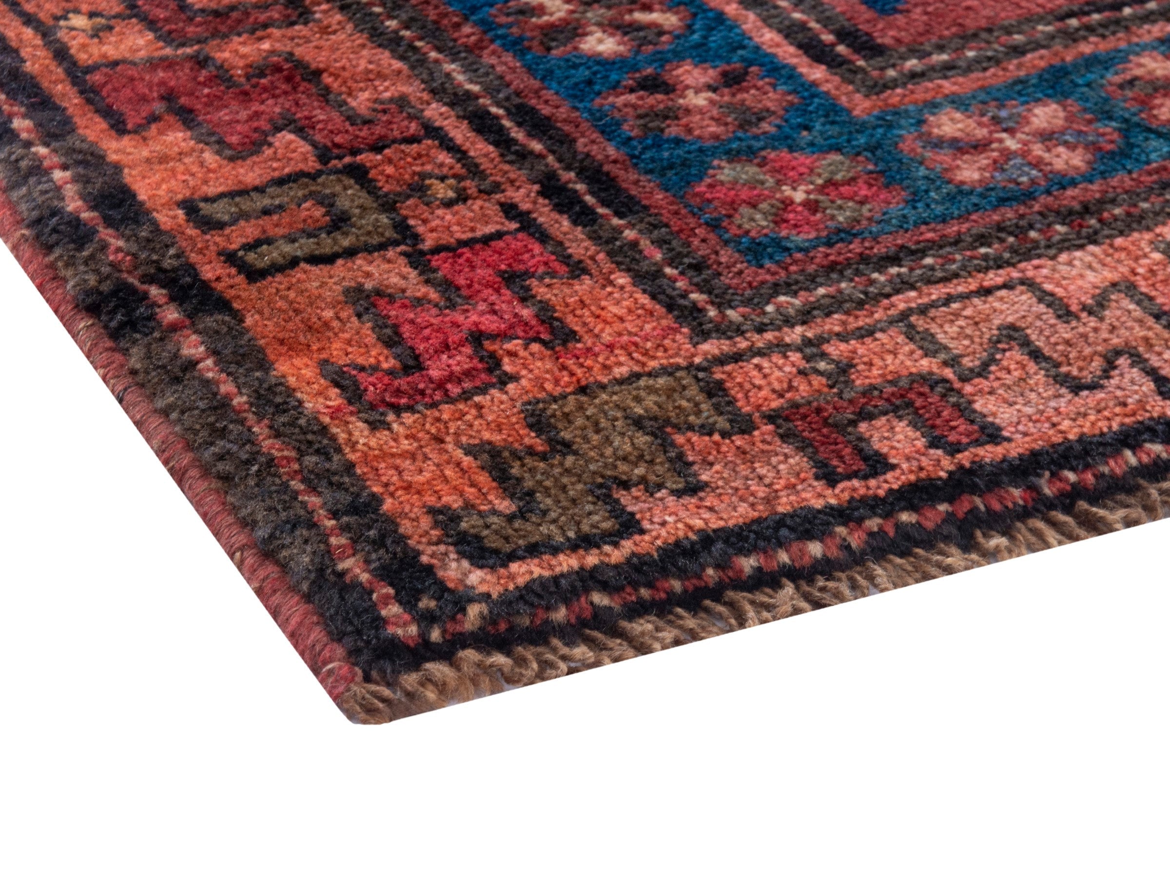Persian Azerbaijan runner rug in deep red and rust, view 5 of 18