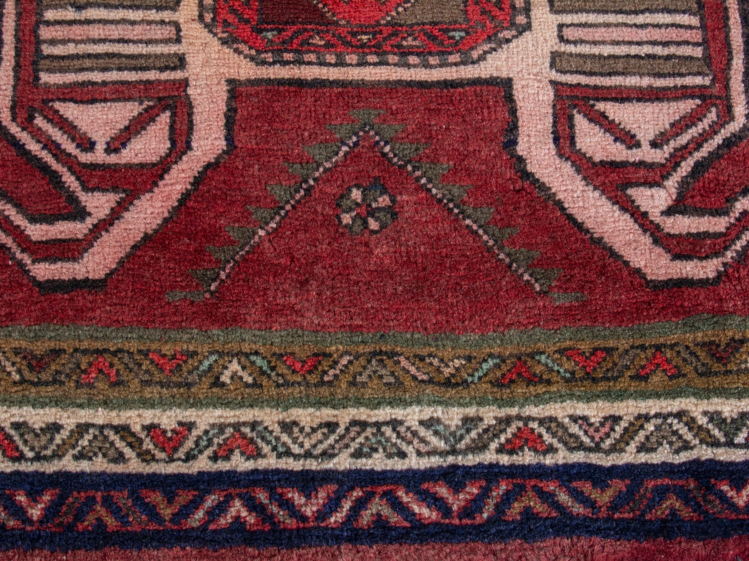 Persian Ardabil runner rug in burgundy and deep red, view 11 of 19