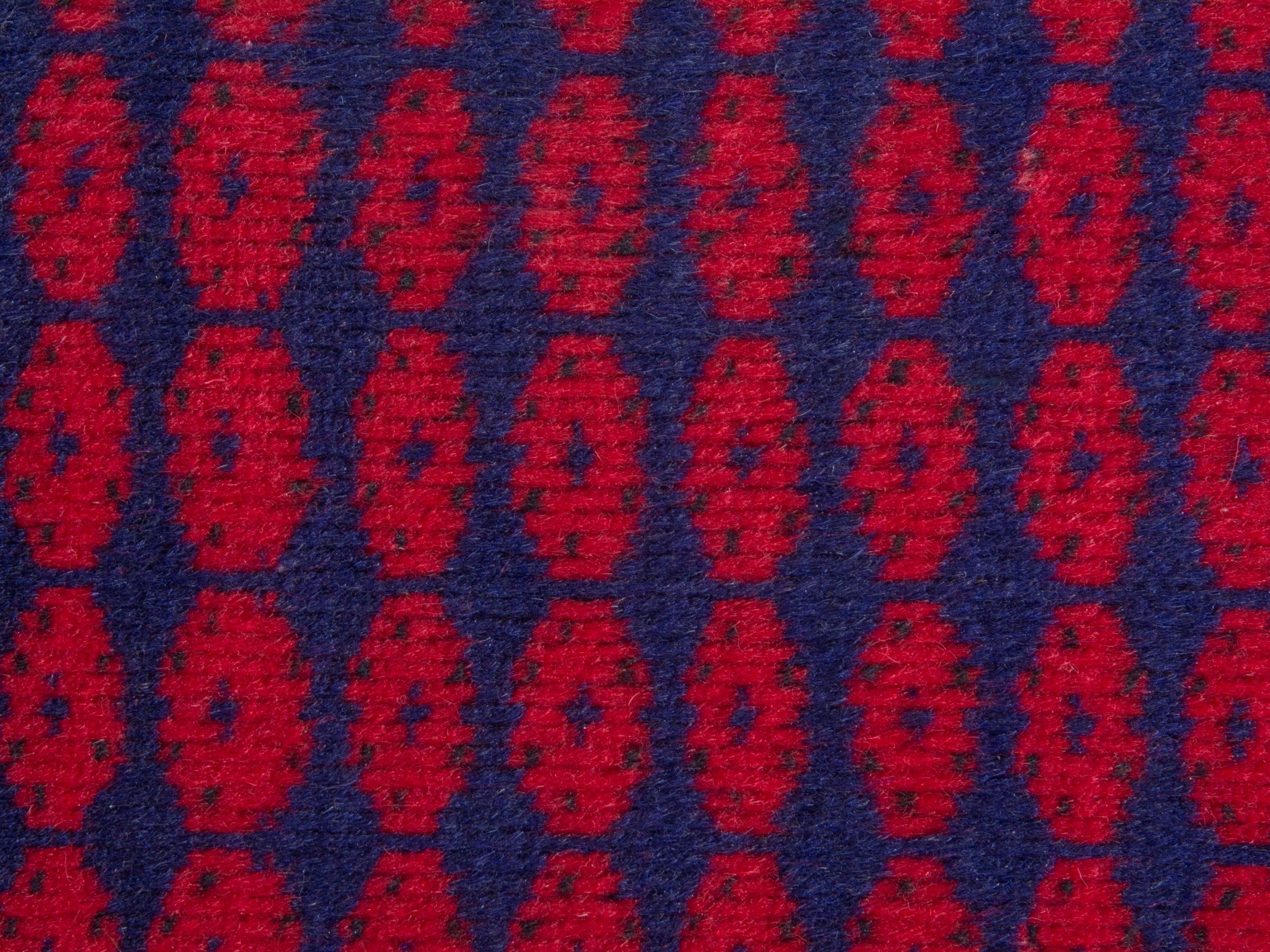 Persian Azerbaijan runner rug in navy and deep red, view 14 of 18