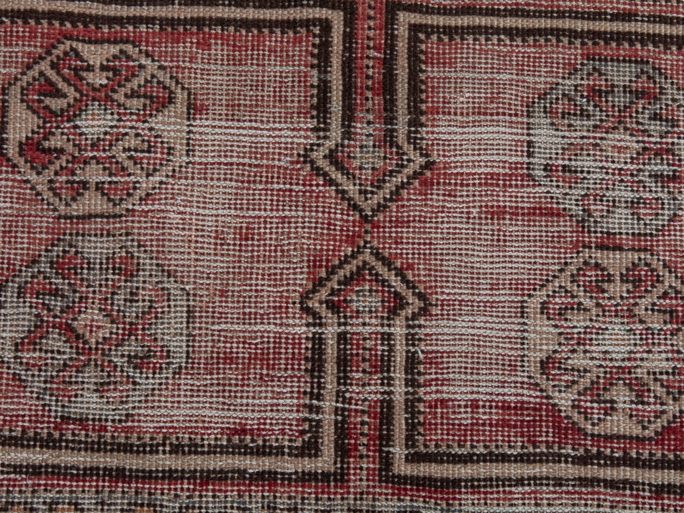 Persian Ghoochan runner rug in faded red and cream, view 12 of 20